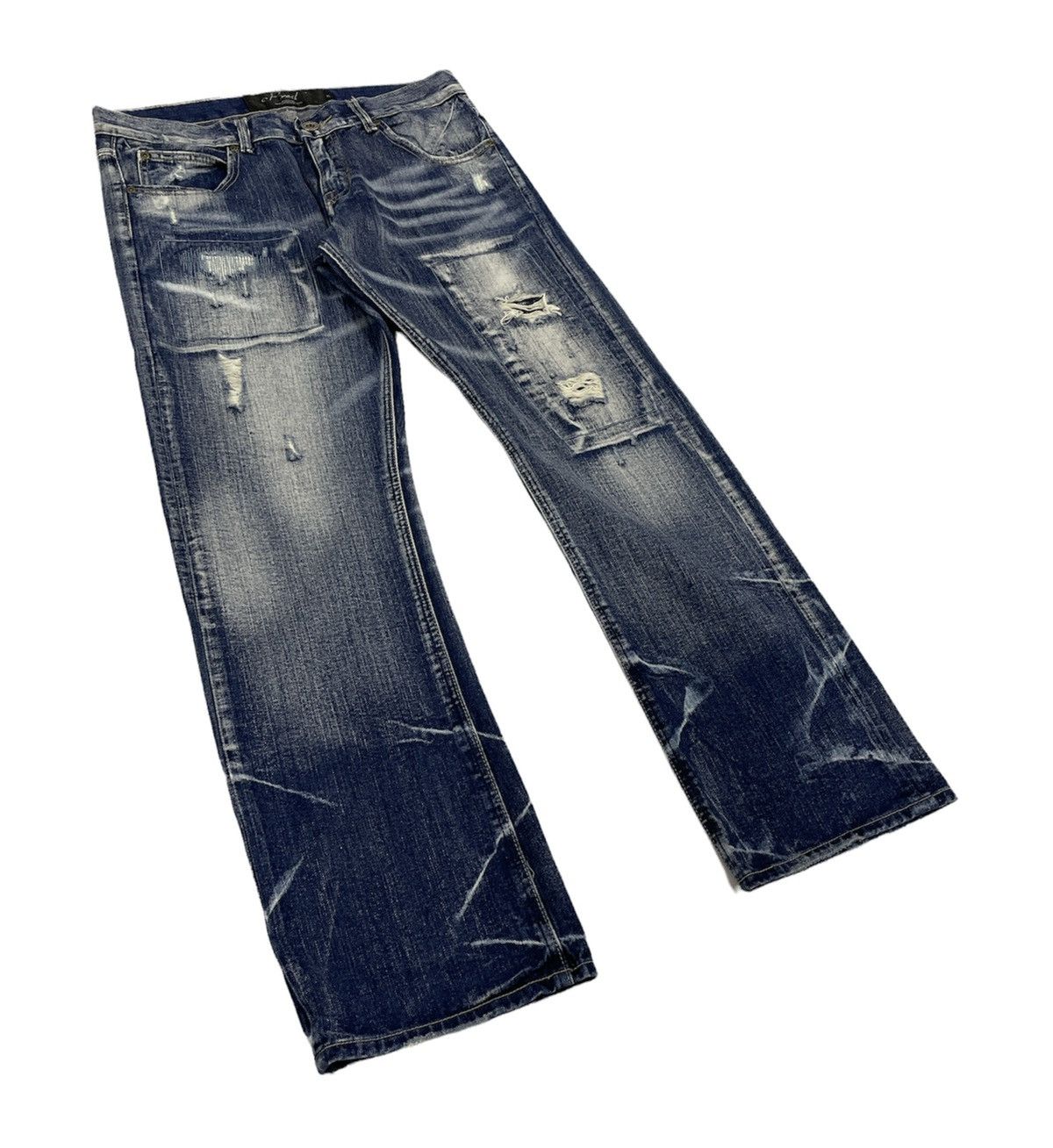 Beauty Beast Vintage Beast Japan Distressed Jeans Kapital Style Size US 34 / EU 50 - 2 Thumbnail
