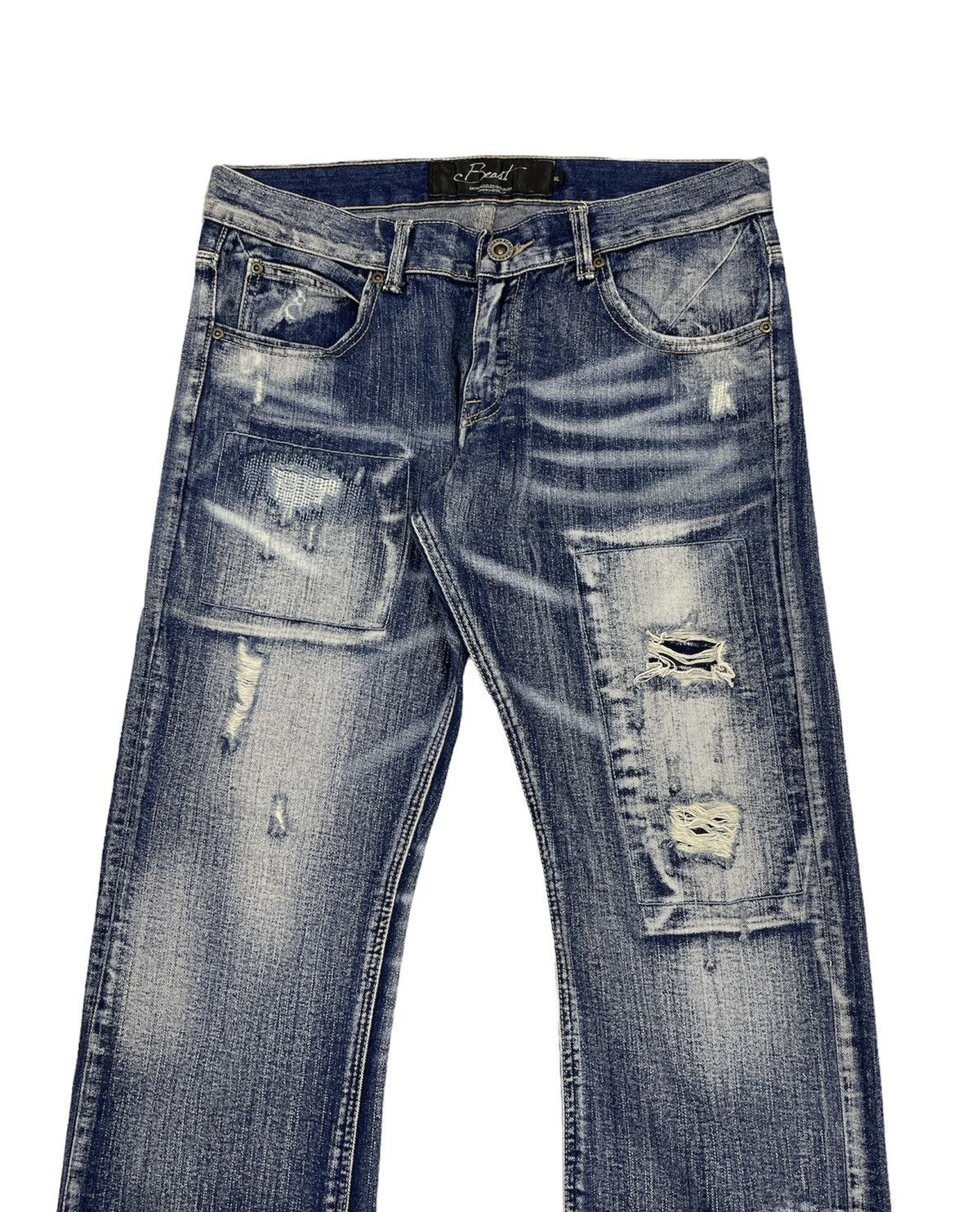 Beauty Beast Vintage Beast Japan Distressed Jeans Kapital Style Size US 34 / EU 50 - 3 Thumbnail