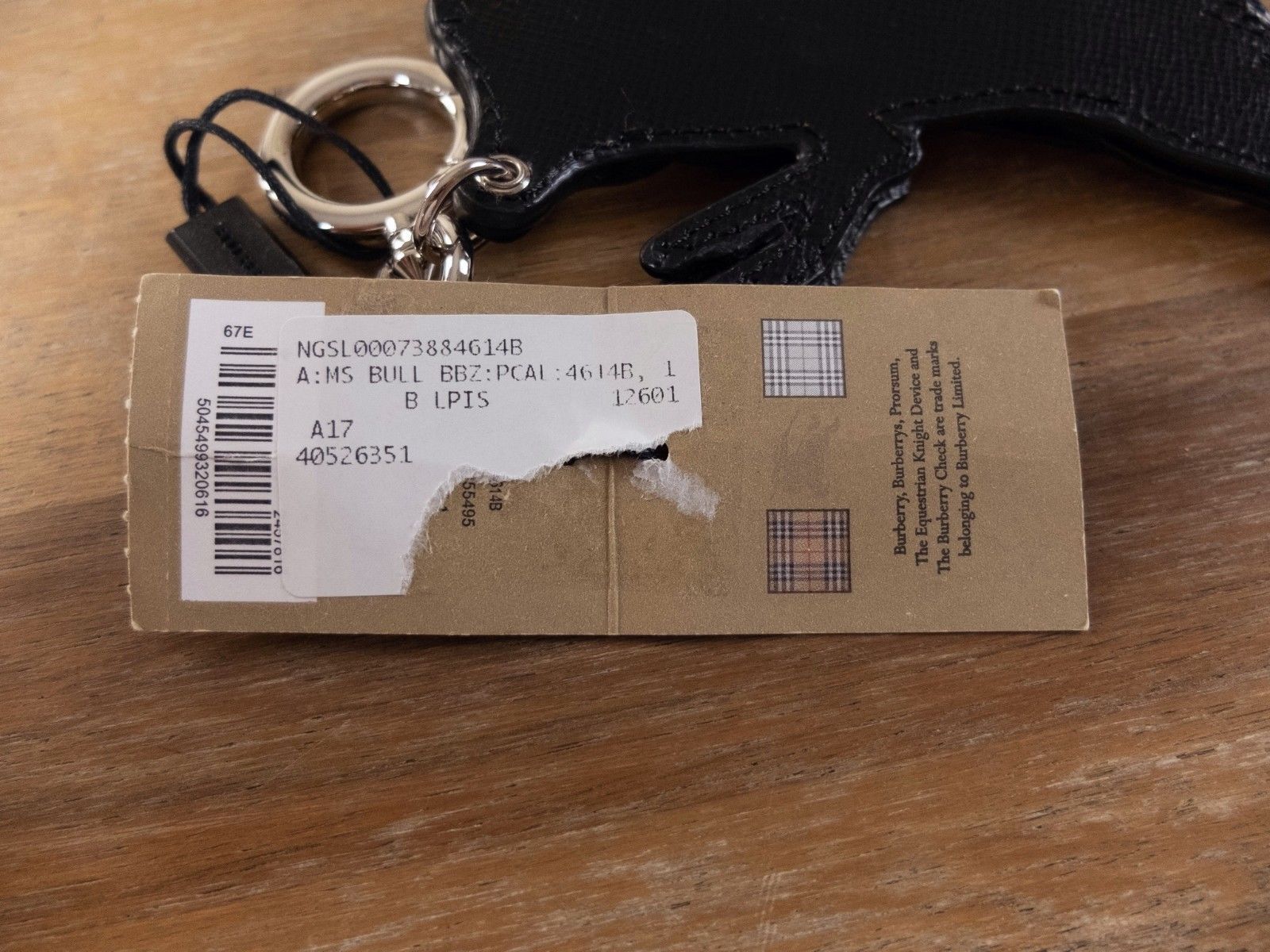 Burberry BURBERRY bull leather charm keyring key ring chain - NWT Size ONE SIZE - 4 Thumbnail