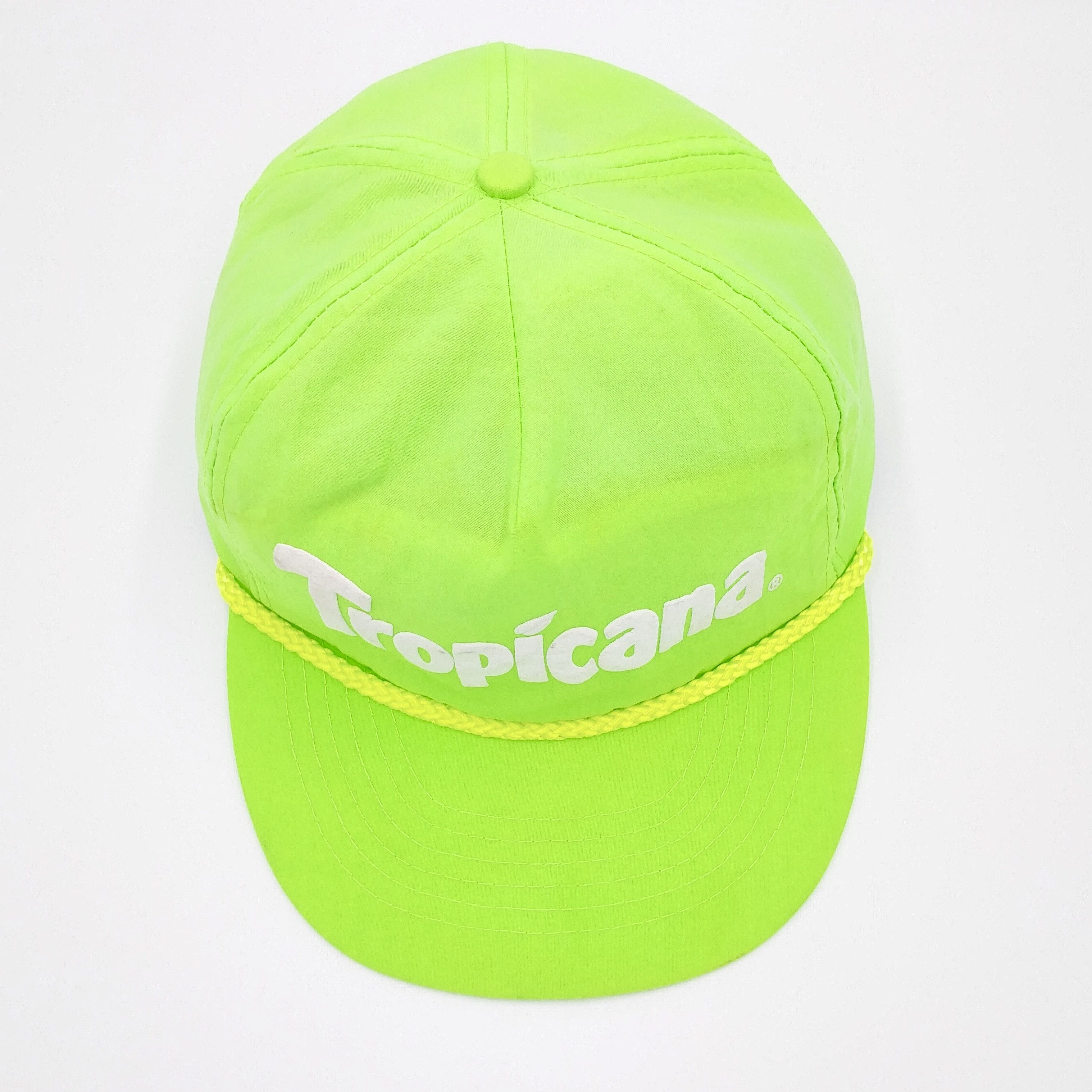 Vintage Vintage Tropicana Nylon Trucker Hat 90s Cap Neon Size ONE SIZE - 3 Thumbnail