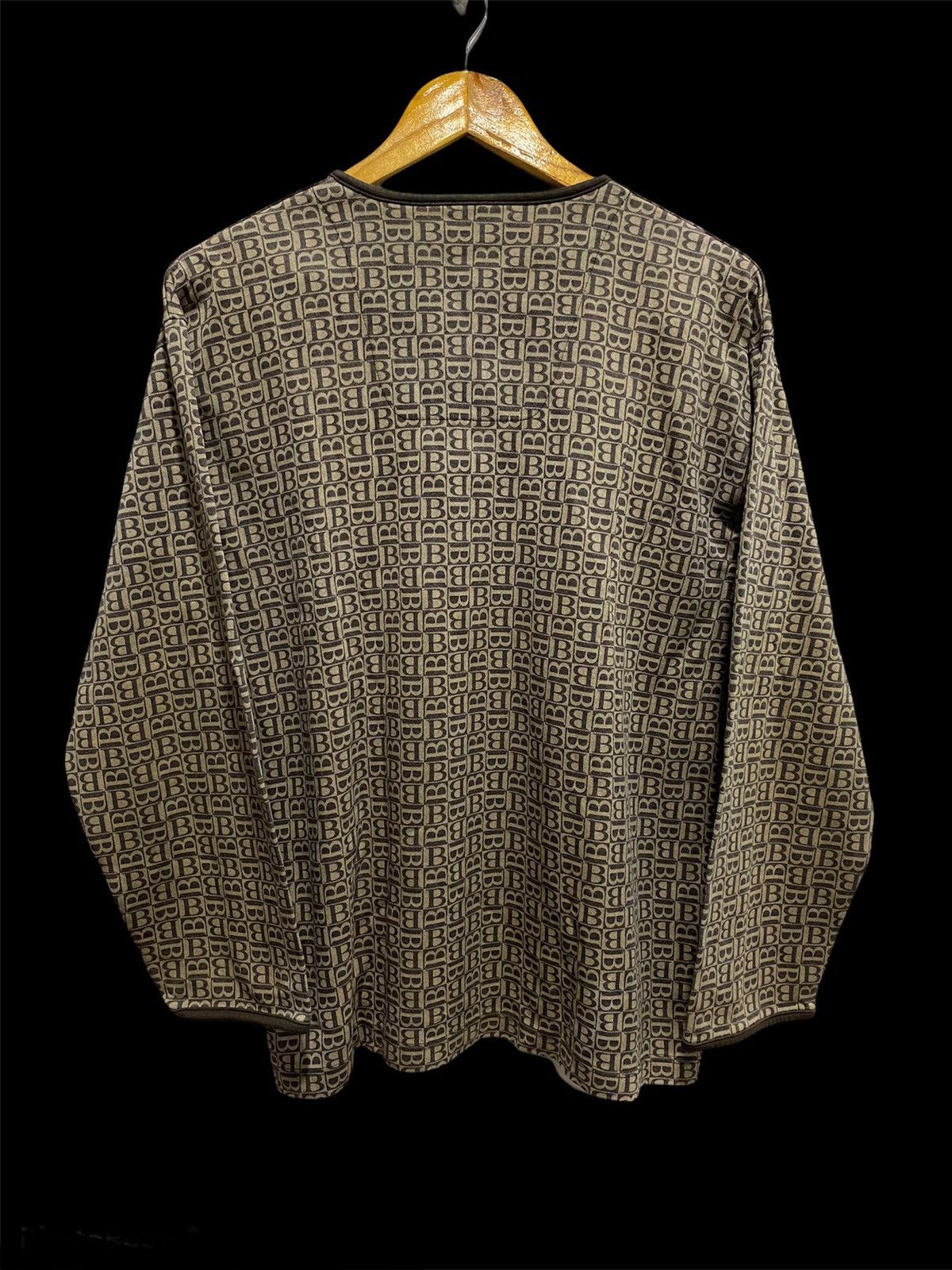 Burberry × Vintage 💥delete 💥 Burberry LOGO B Shirt Long Sleeve Full Print Size US L / EU 52-54 / 3 - 2 Thumbnail