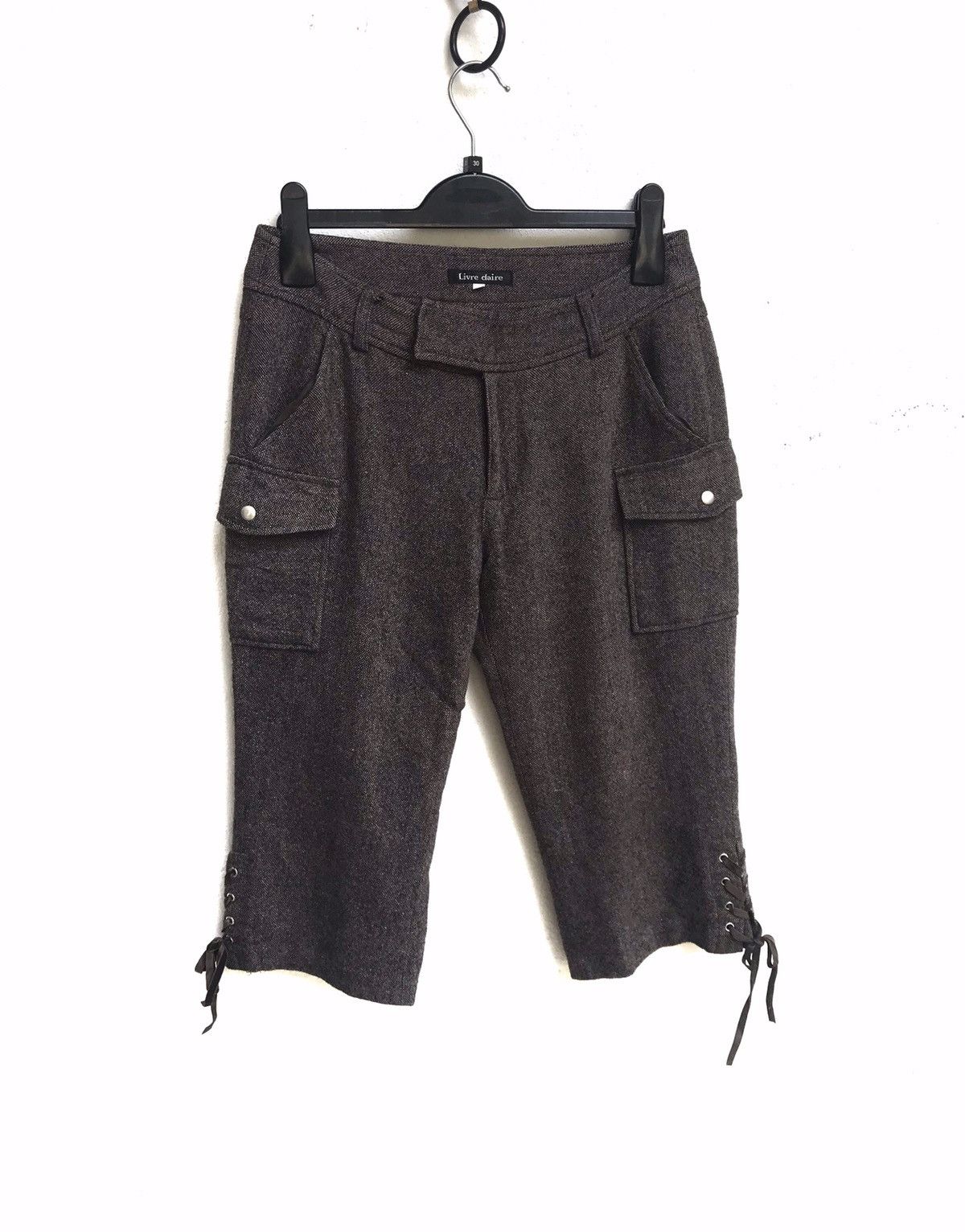 Japanese Brand 🔥Livre Claire Cargo Cropped Wool Pants Size 28" / US 6 / IT 42 - 1 Thumbnail