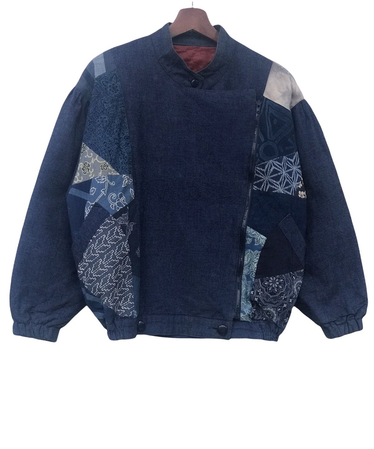 Japanese Brand Jacket Patchwork Side Zipper Size US M / EU 48-50 / 2 - 1 Thumbnail