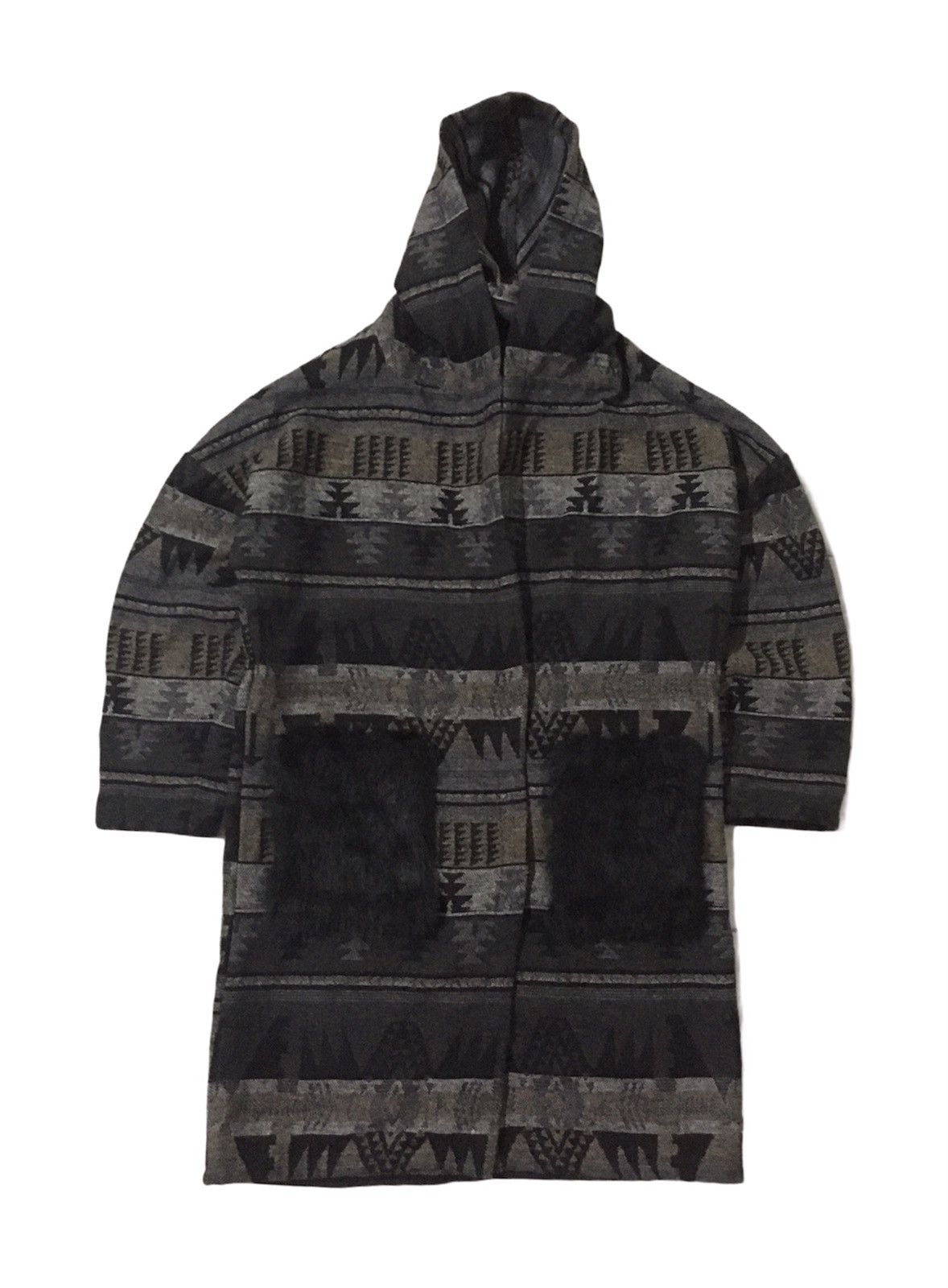 image of Radarista Wool Jacket Native Navajo Styles in Dark Gray, Women's (Size Large)