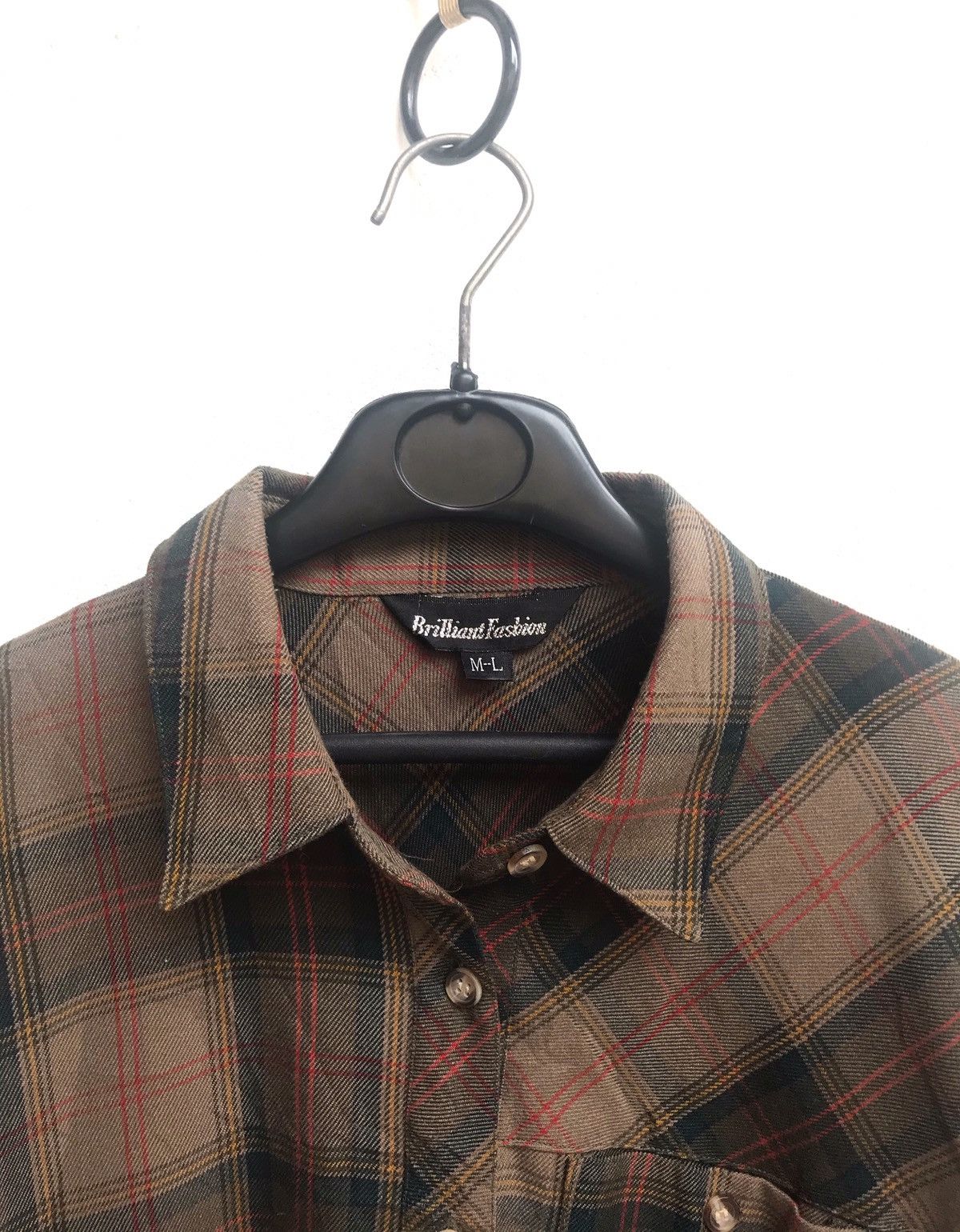 Japanese Brand 🔥Brilliant Fashion Long Sleeve Check Button Shirt Size M / US 6-8 / IT 42-44 - 3 Thumbnail