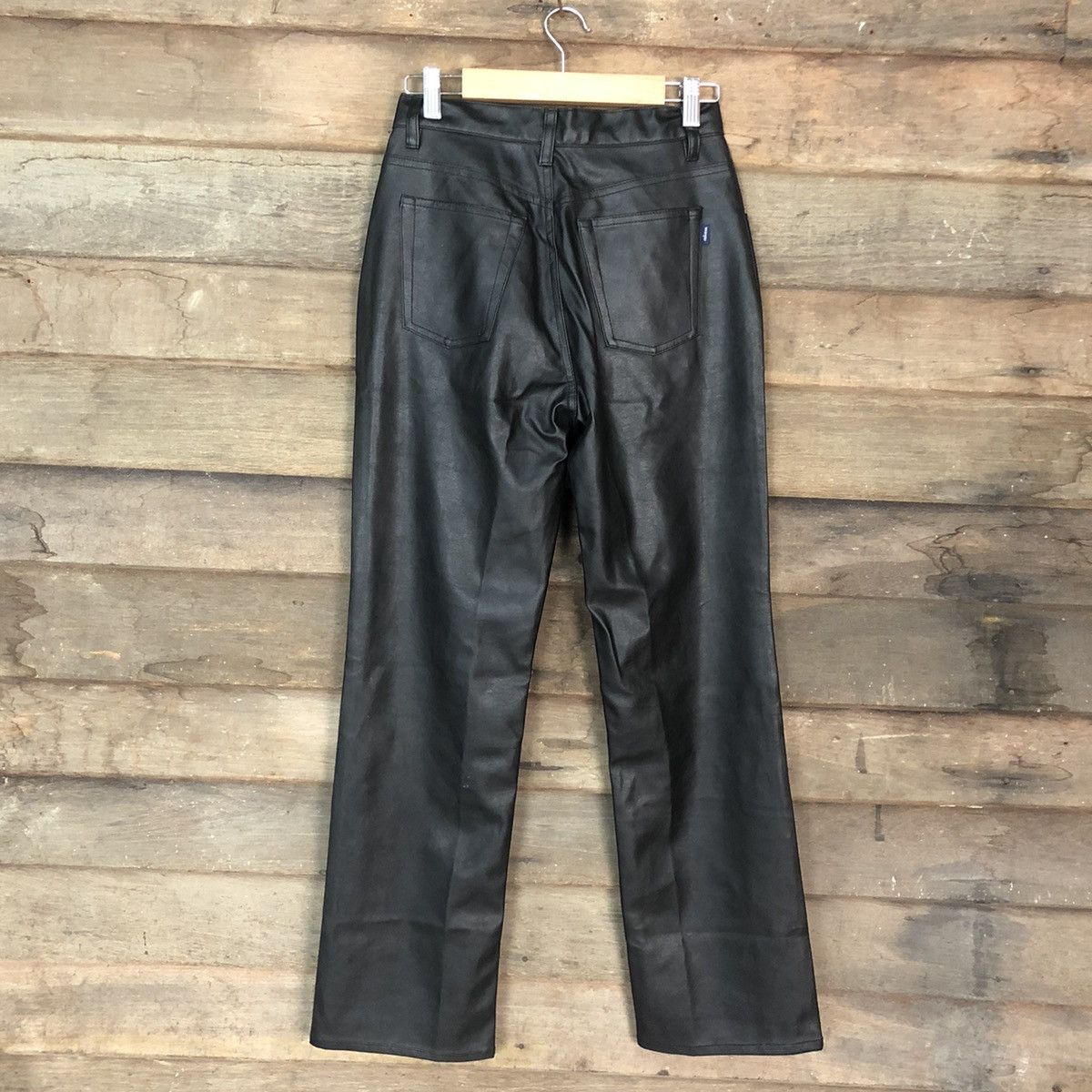 Leather DL Wrangler Black Straight synthetic Leather Pants #3366 Size 26" / US 2 / IT 38 - 8 Thumbnail