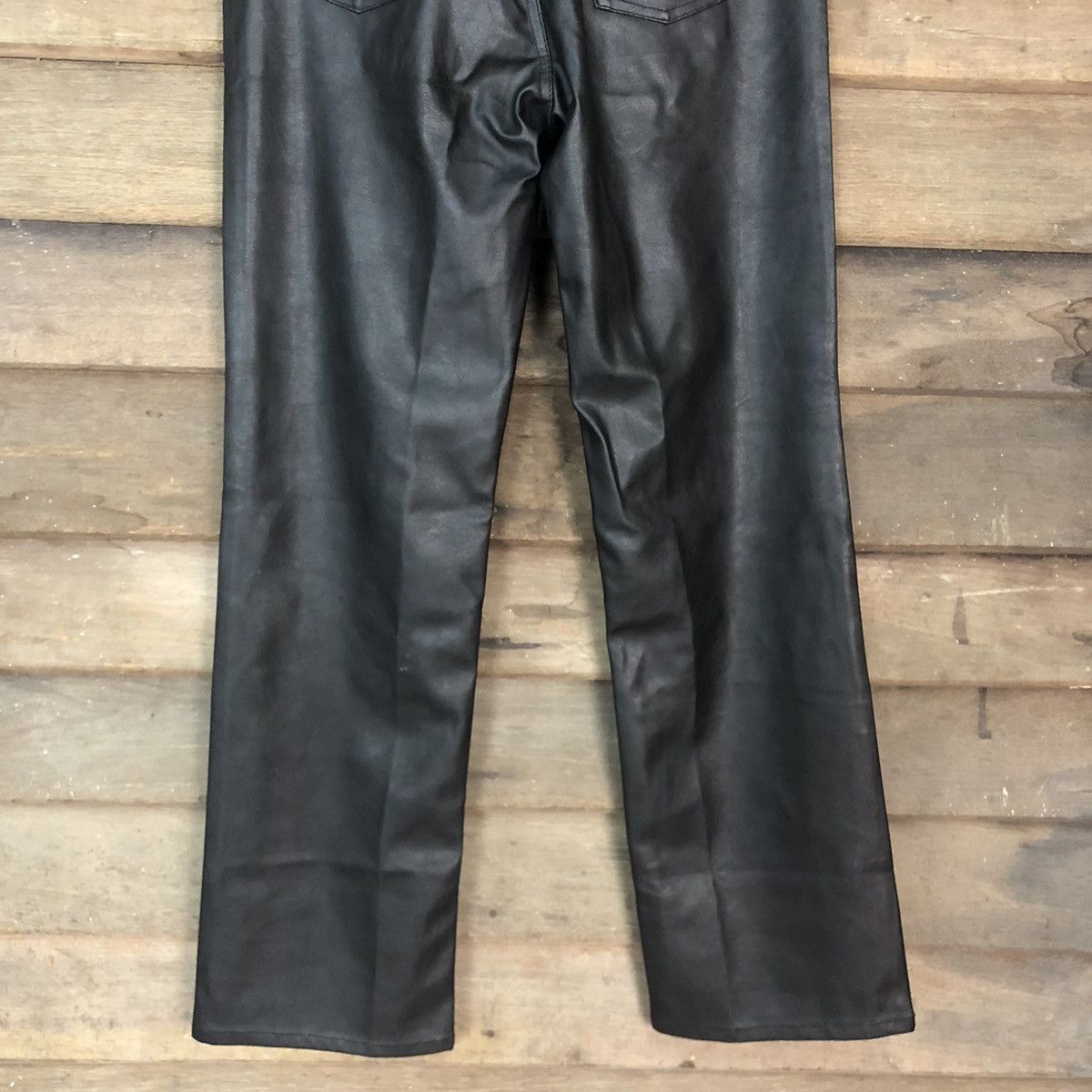 Leather DL Wrangler Black Straight synthetic Leather Pants #3366 Size 26" / US 2 / IT 38 - 10 Thumbnail