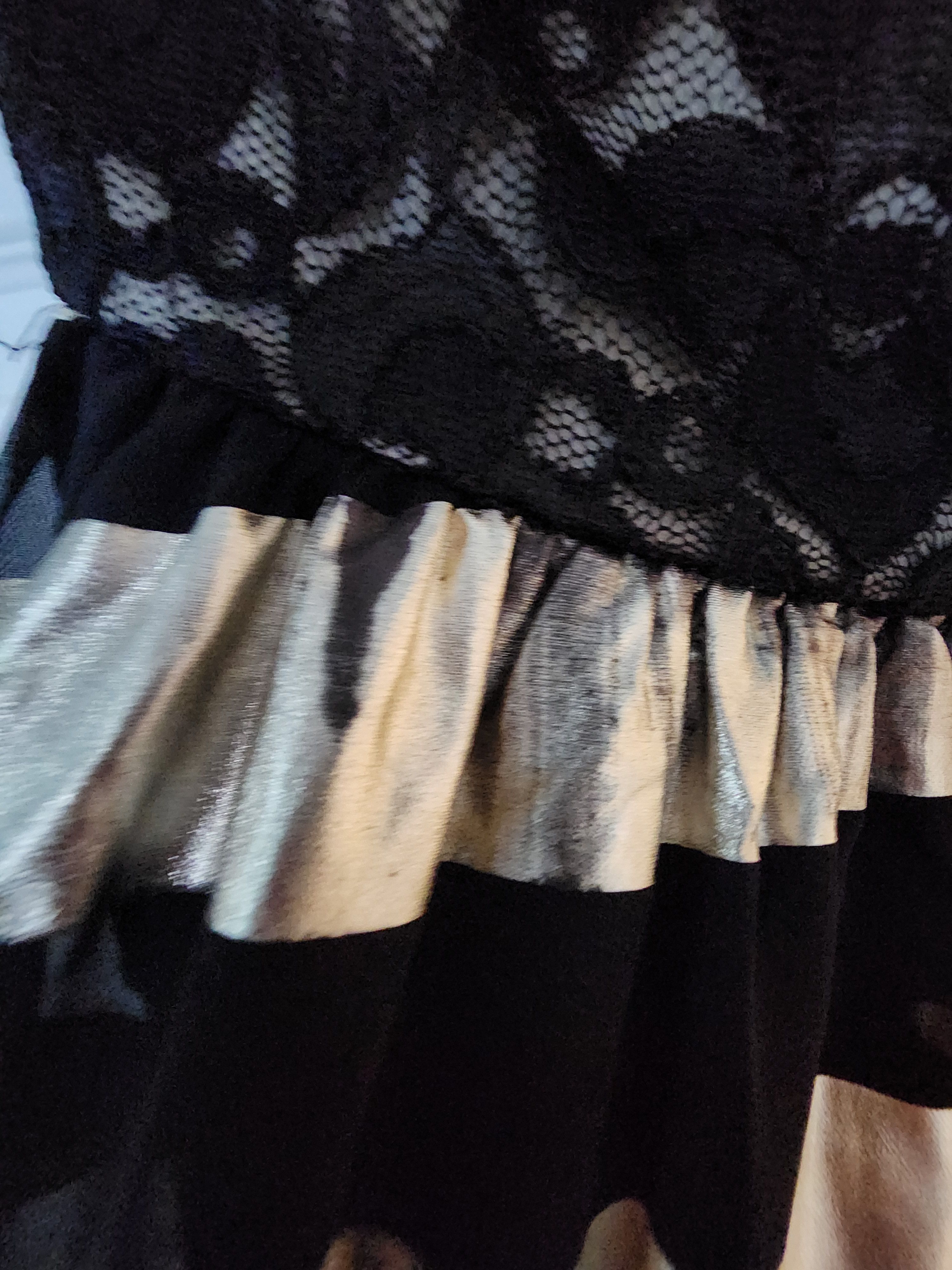 Other Trac Black Gold Stripe Lace Sweetheart Sleeveless Dress S Size S / US 4 / IT 40 - 5 Thumbnail