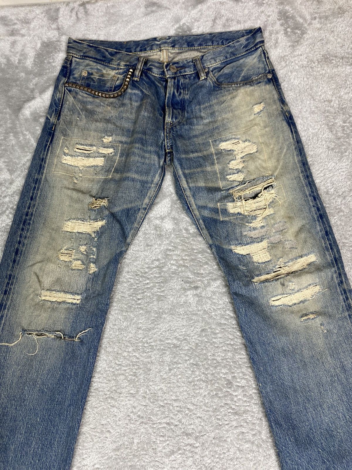 Hysteric Glamour Hysteric Glamour Distressed Denim Jeans. S0296 Size US 31 - 3 Thumbnail