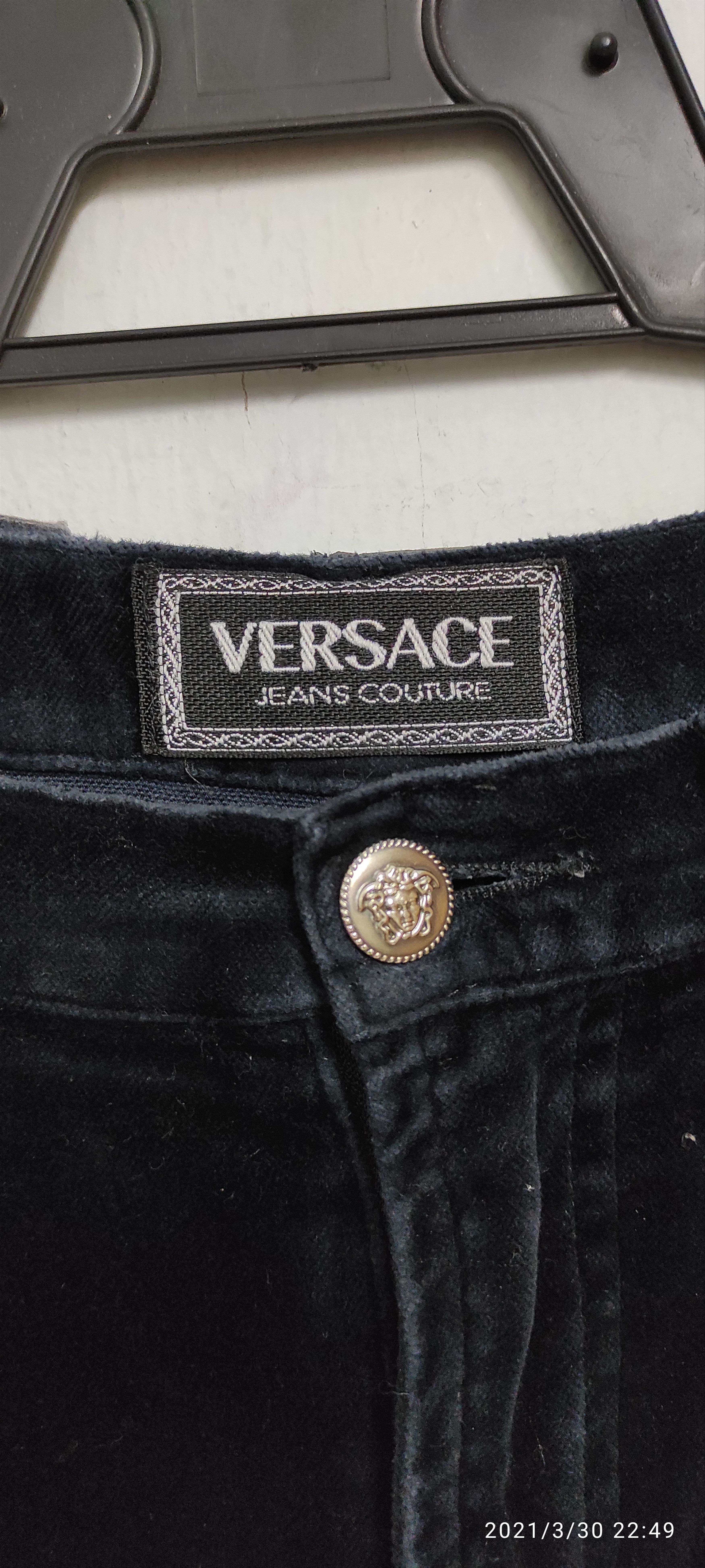 Versace Archive VERSACE JEANS COUTURE Velvet denim pants Size 28" / US 6 / IT 42 - 3 Thumbnail
