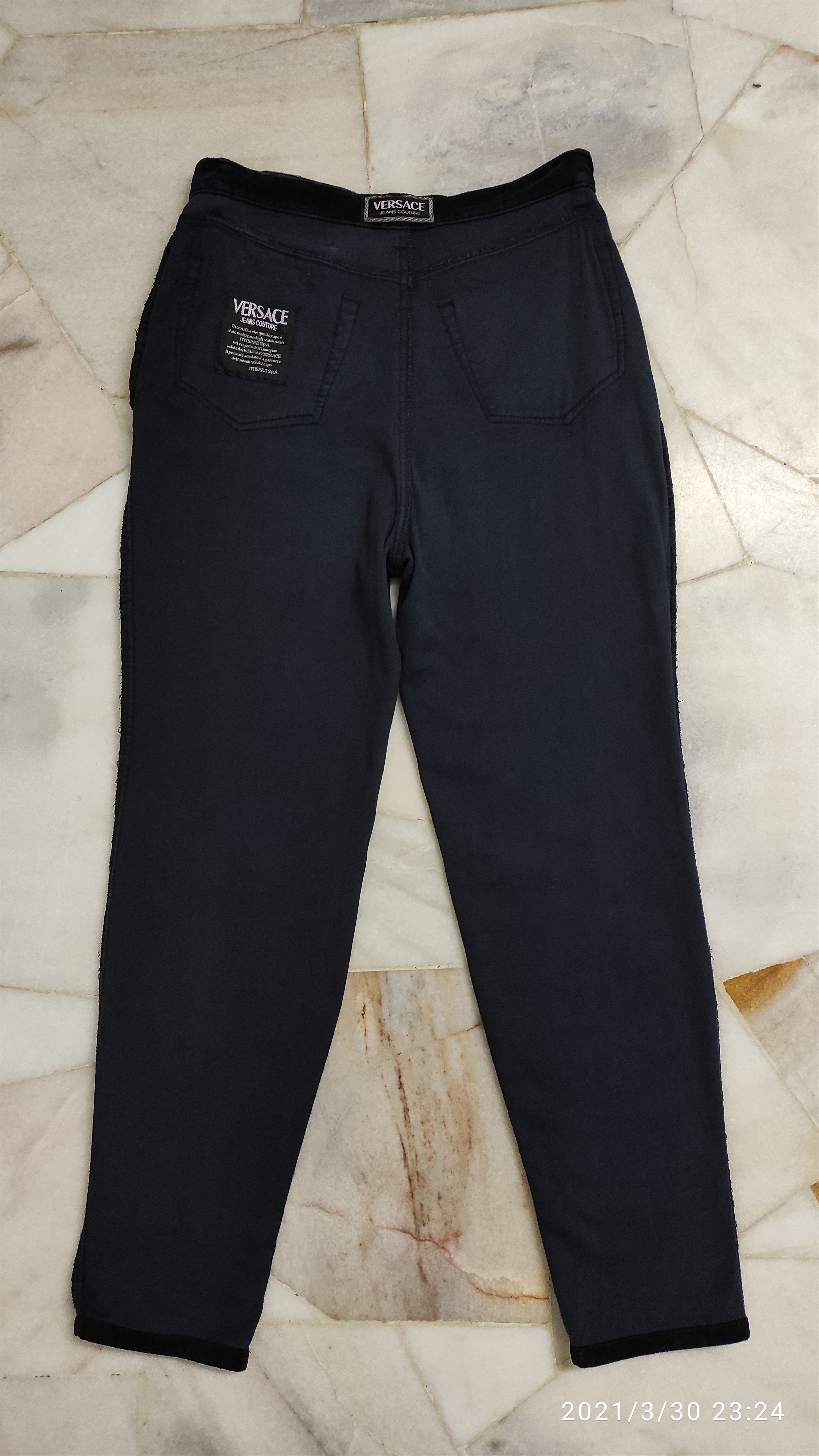 Versace Archive VERSACE JEANS COUTURE Velvet denim pants Size 28" / US 6 / IT 42 - 11 Thumbnail