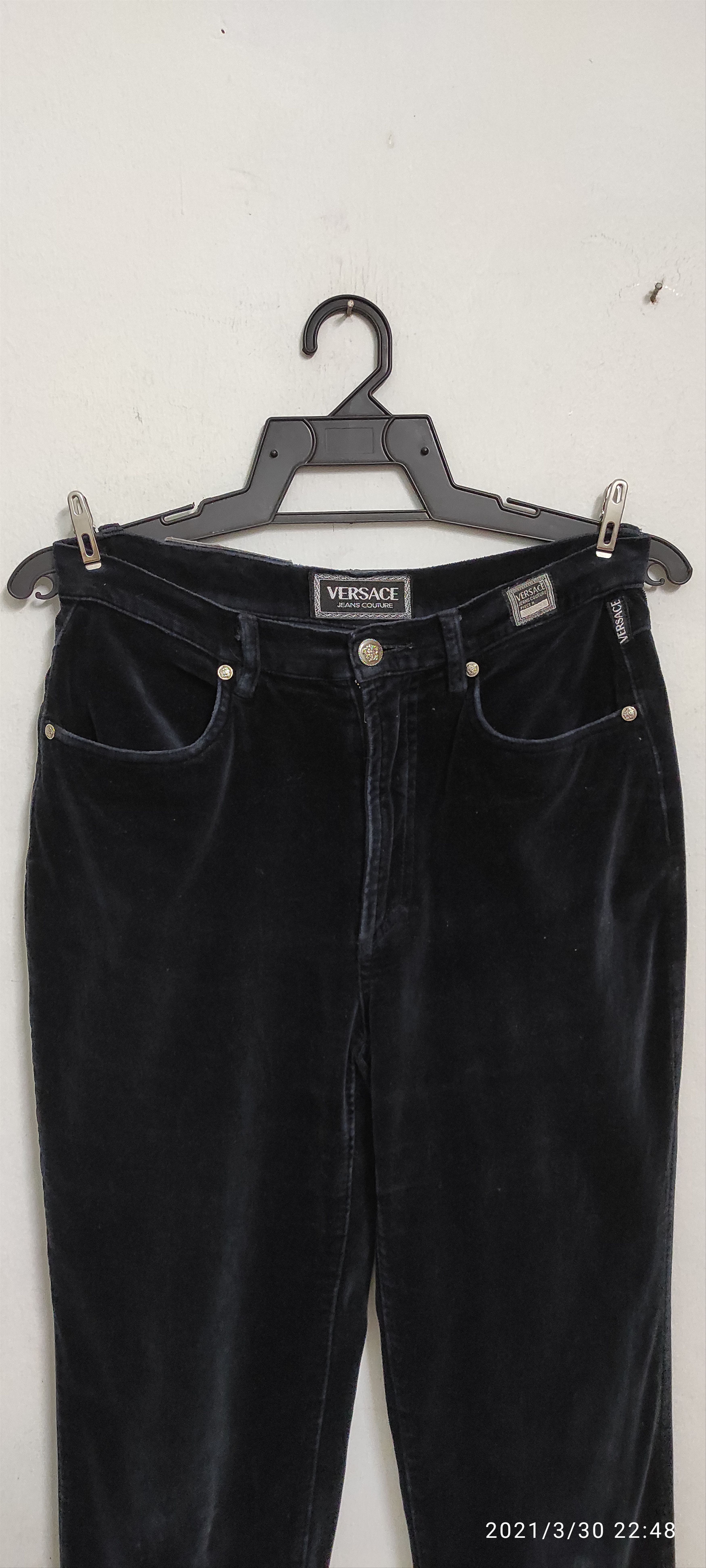 Versace Archive VERSACE JEANS COUTURE Velvet denim pants Size 28" / US 6 / IT 42 - 7 Thumbnail
