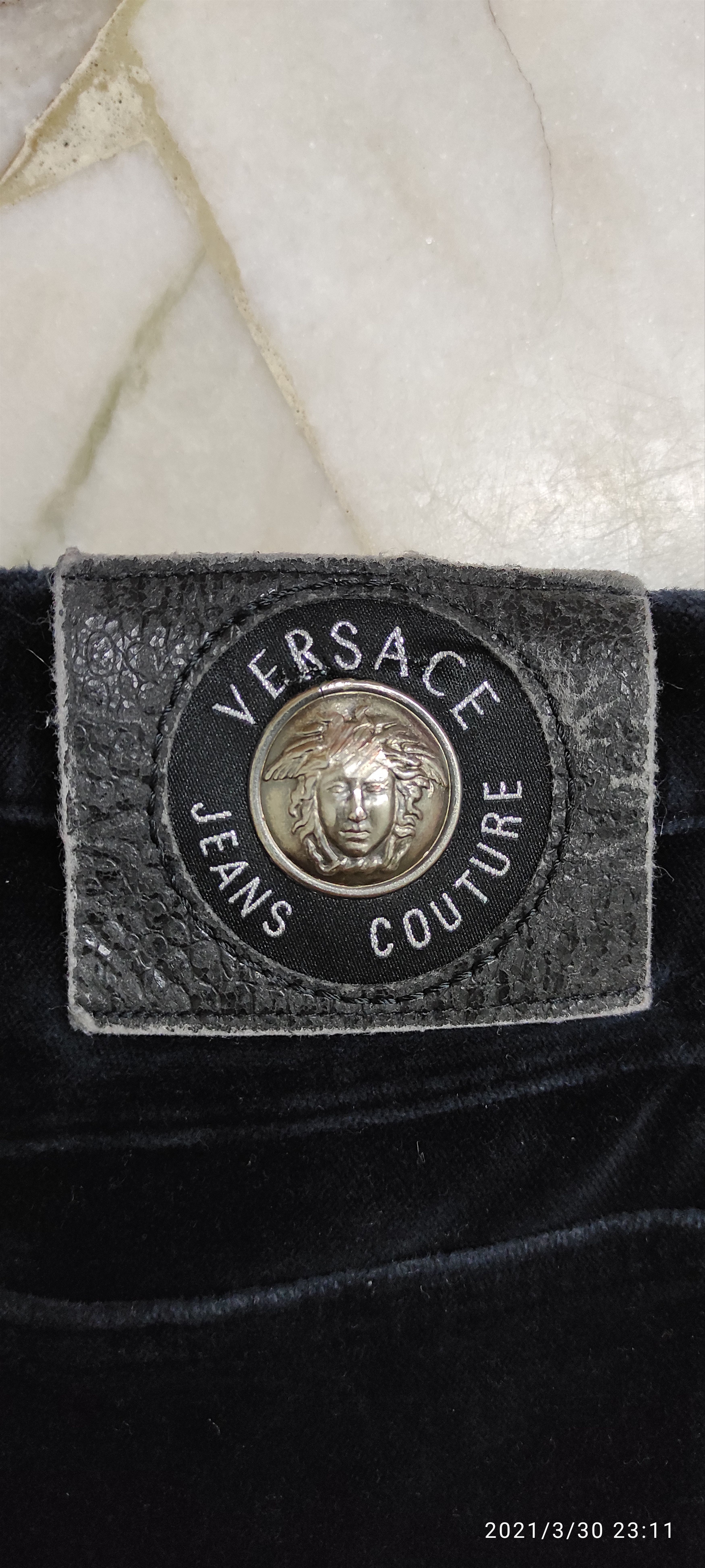 Versace Archive VERSACE JEANS COUTURE Velvet denim pants Size 28" / US 6 / IT 42 - 6 Thumbnail