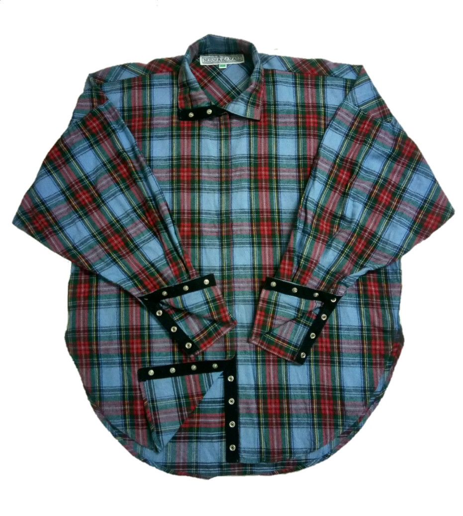 Norma Kamali Vintage Norma Kamali flannel scovill snapper button shirt Size ONE SIZE - 7 Thumbnail
