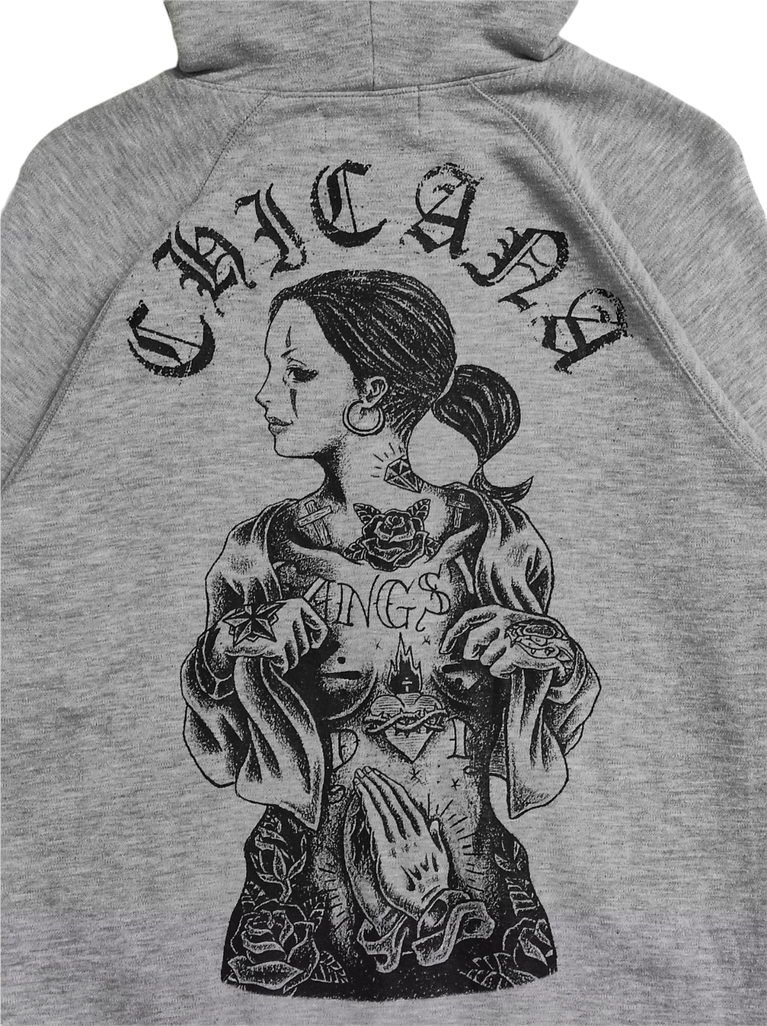 Japanese Brand Gangsterville CHICANA Raglan sweat Universal zipper hoodie Size US L / EU 52-54 / 3 - 7 Thumbnail
