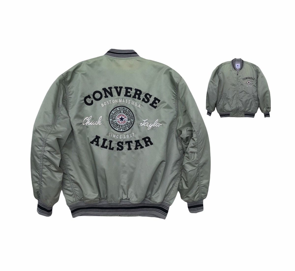 Converse Vintage Converse Chuck Taylor Embroidered Logo Jacket Size US M / EU 48-50 / 2 - 2 Thumbnail