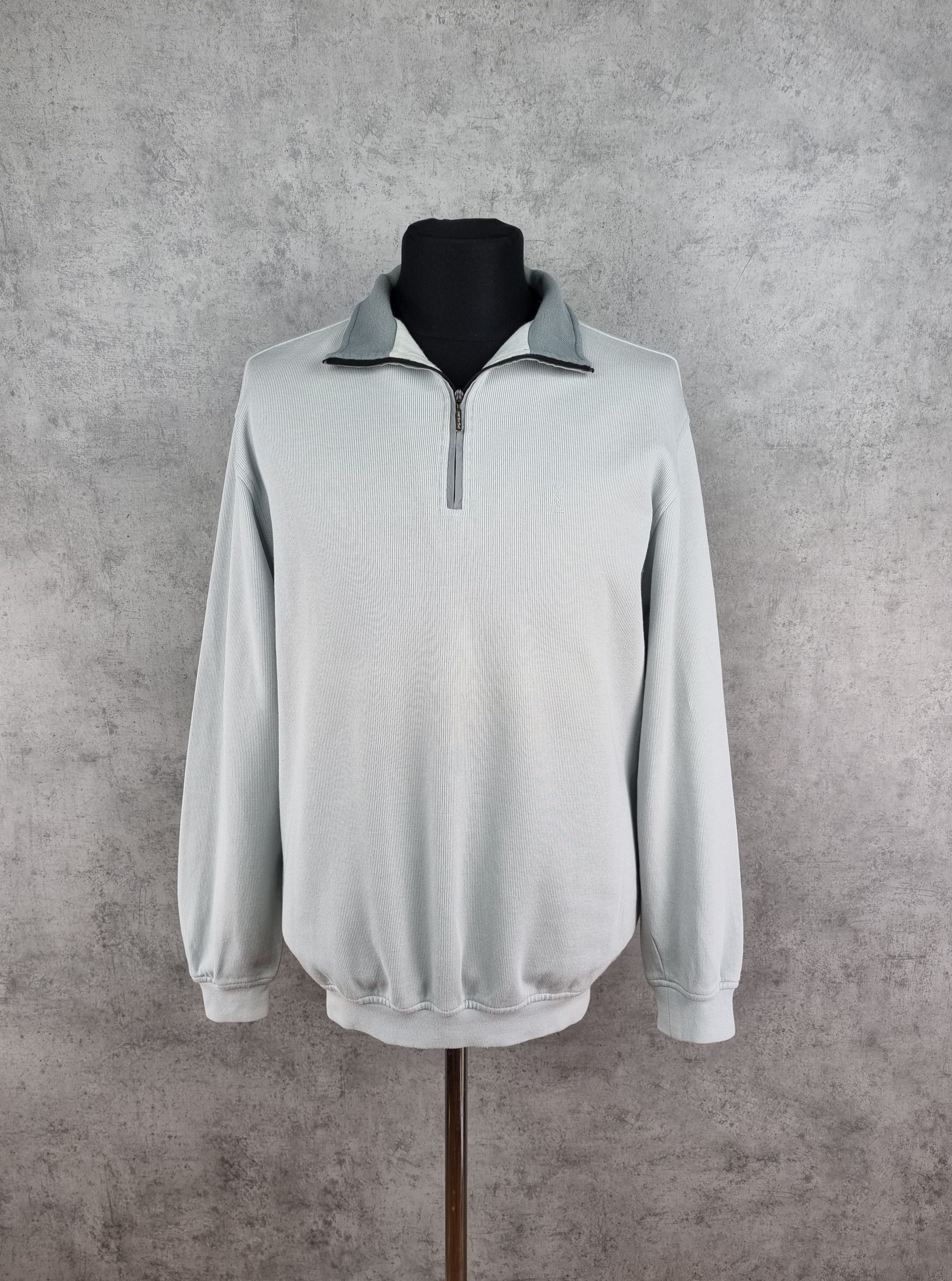 Yves Saint Laurent Rare YSL YVES SAINT LAURENT Half Zip Modal Sweater Size US L / EU 52-54 / 3 - 5 Thumbnail