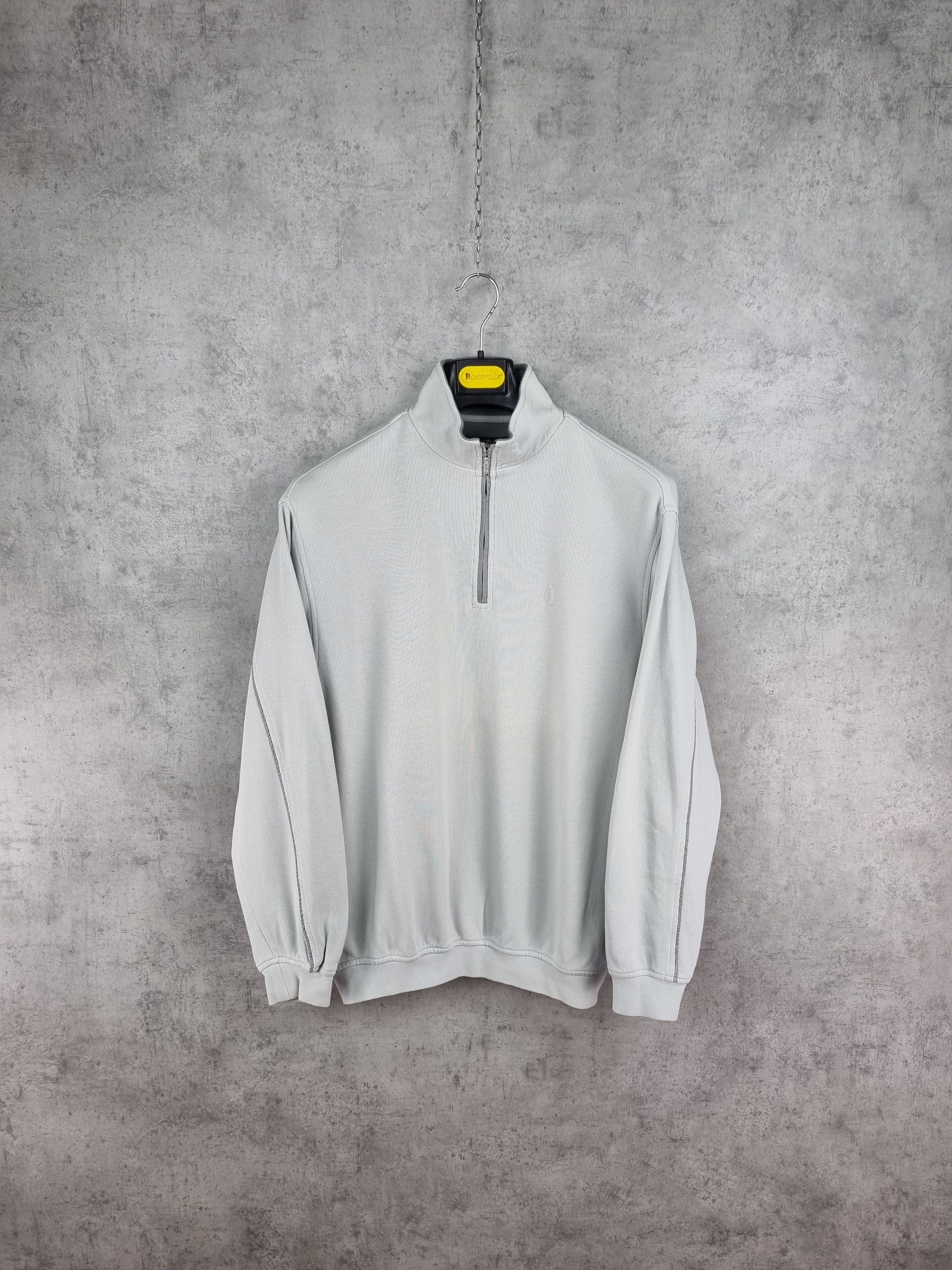 Yves Saint Laurent Rare YSL YVES SAINT LAURENT Half Zip Modal Sweater Size US L / EU 52-54 / 3 - 4 Thumbnail