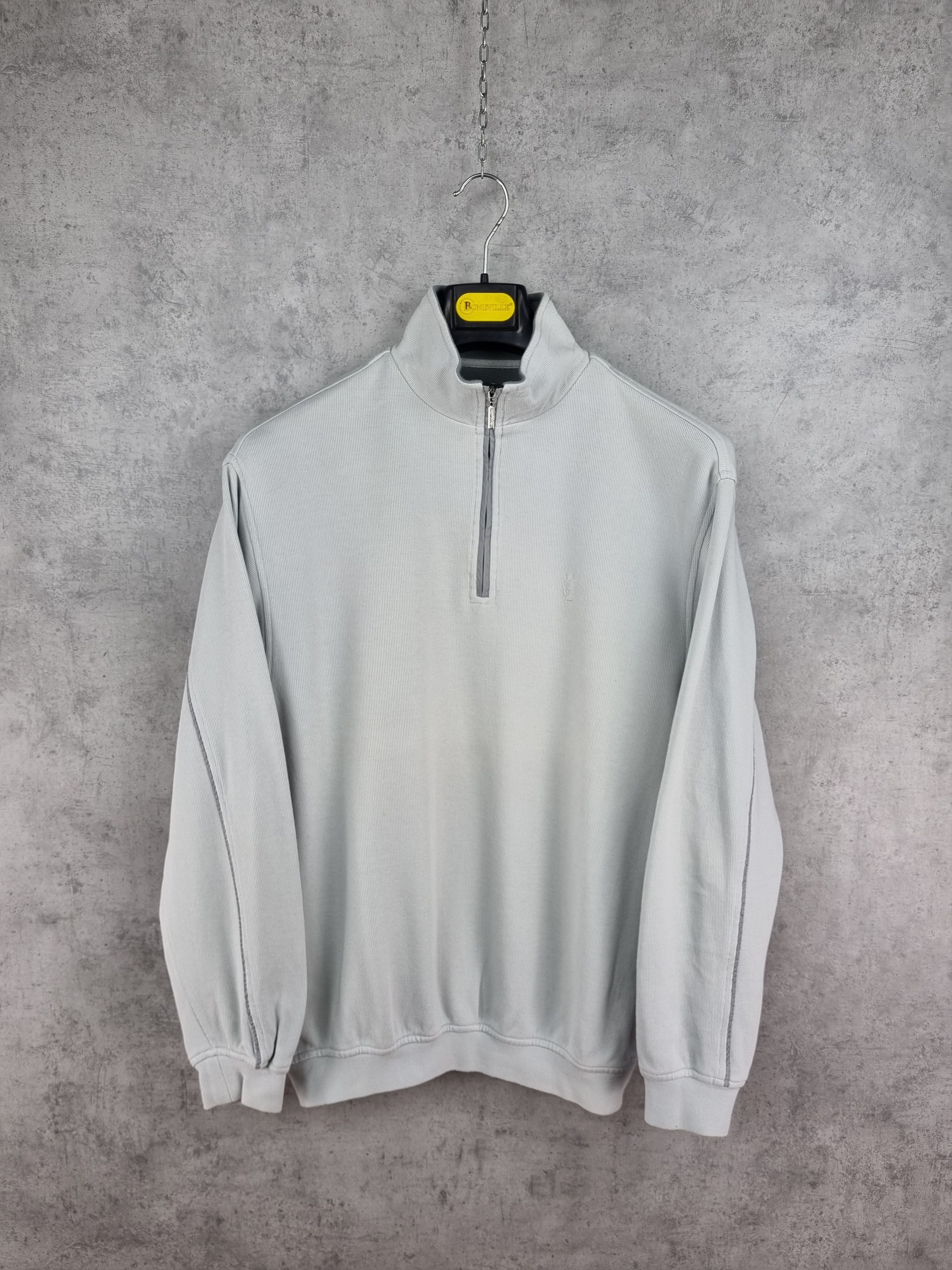 Yves Saint Laurent Rare YSL YVES SAINT LAURENT Half Zip Modal Sweater Size US L / EU 52-54 / 3 - 22 Thumbnail