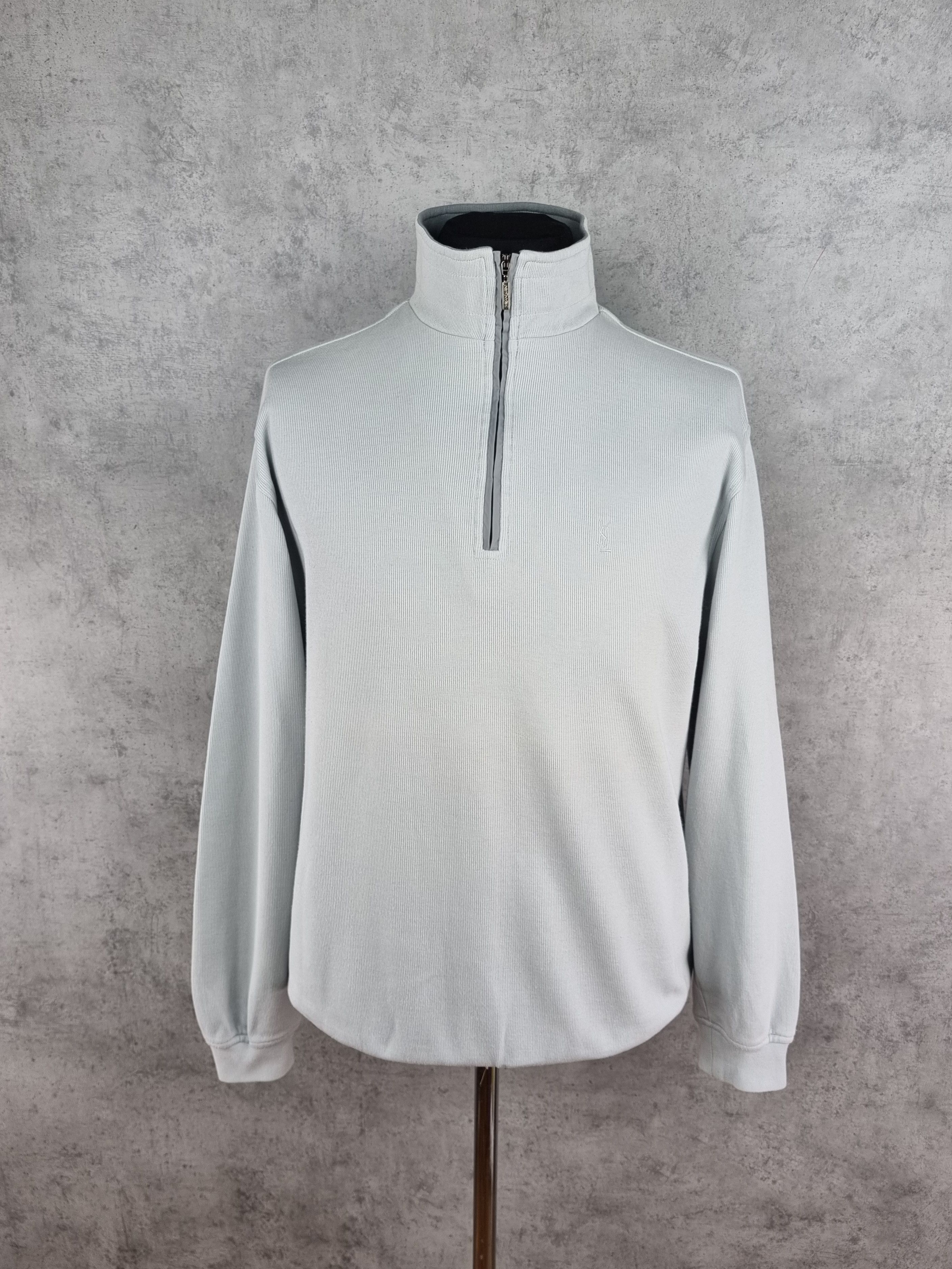Yves Saint Laurent Rare YSL YVES SAINT LAURENT Half Zip Modal Sweater Size US L / EU 52-54 / 3 - 7 Thumbnail