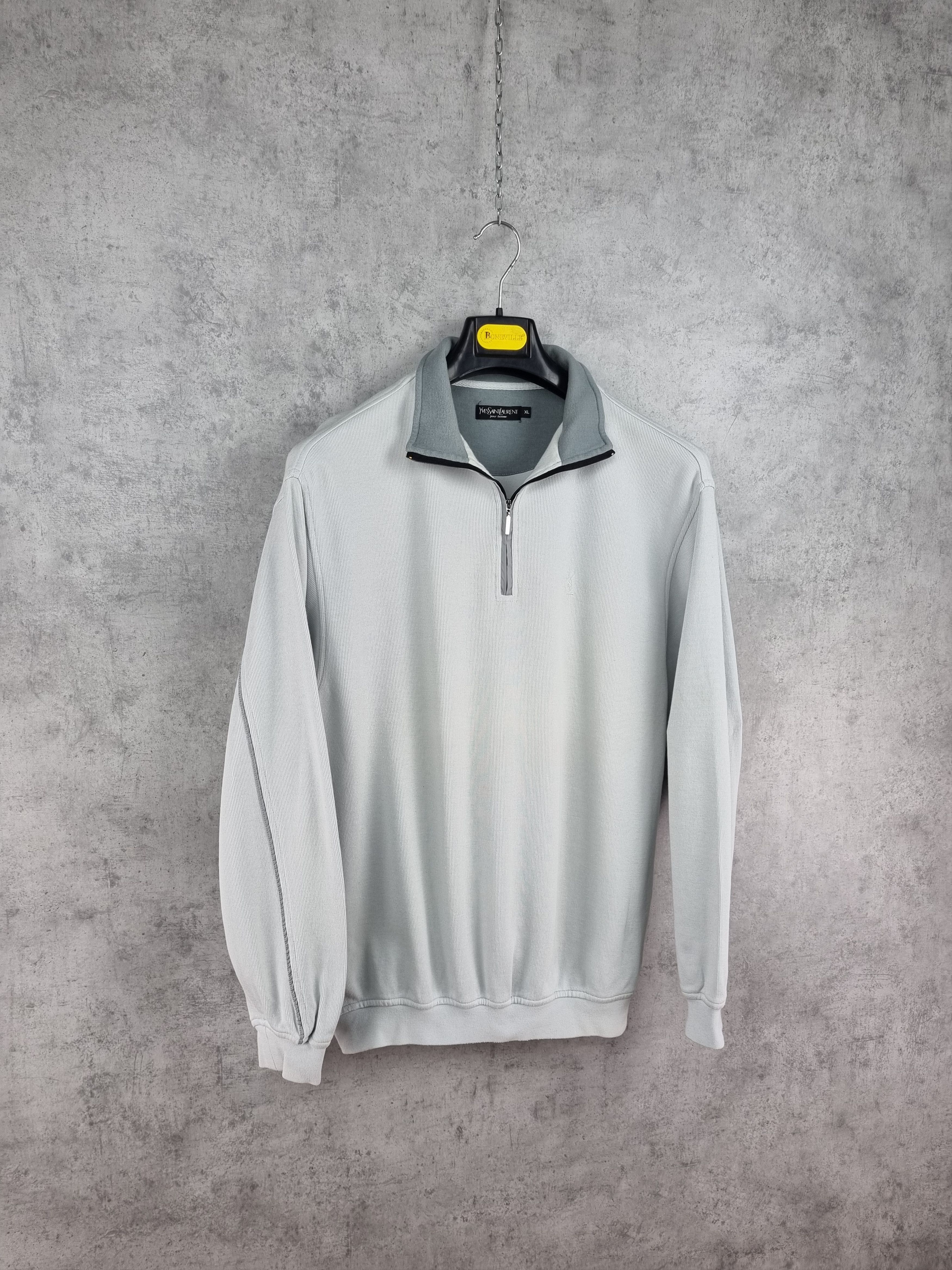 Yves Saint Laurent Rare YSL YVES SAINT LAURENT Half Zip Modal Sweater Size US L / EU 52-54 / 3 - 2 Thumbnail