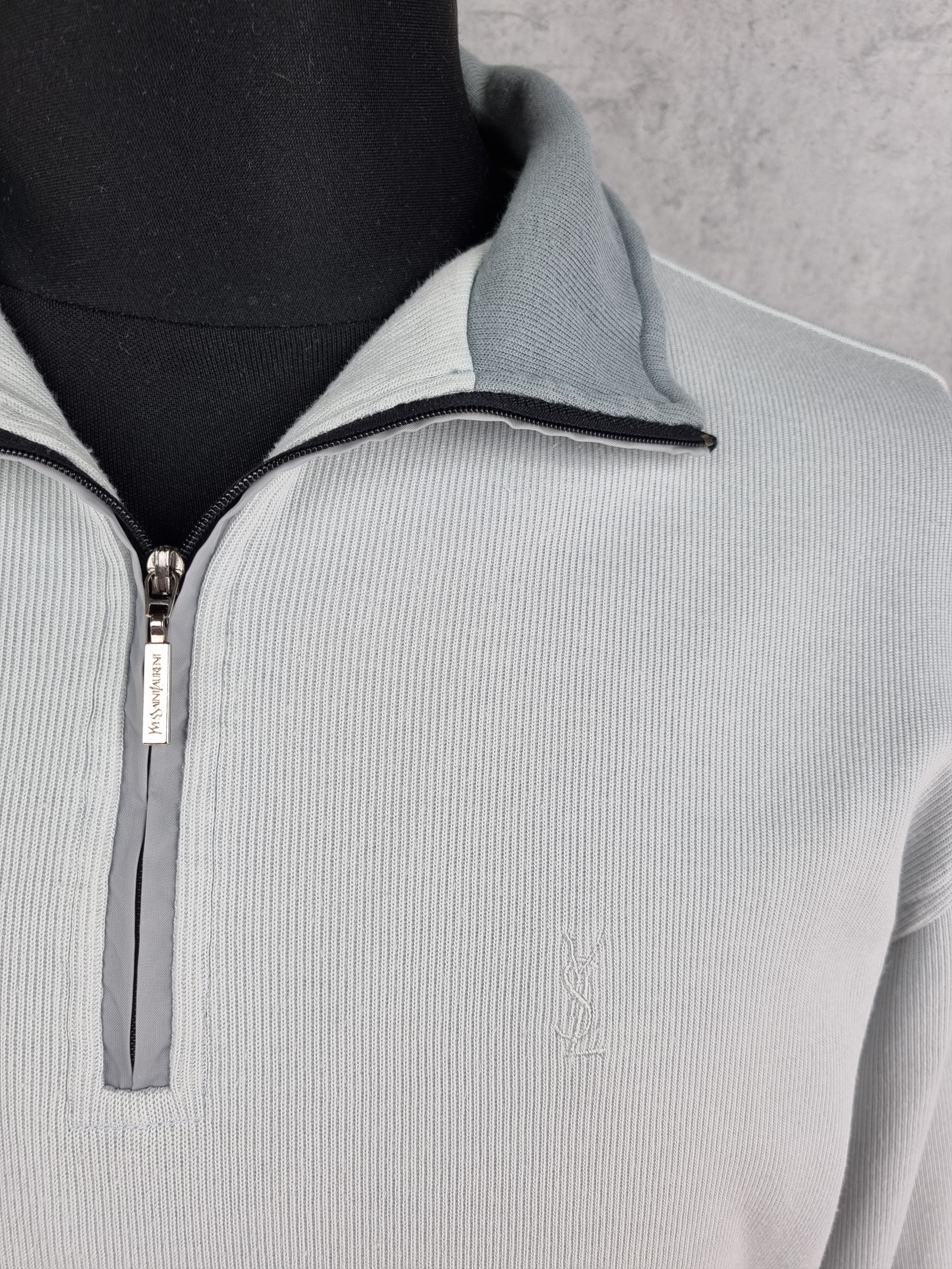 Yves Saint Laurent Rare YSL YVES SAINT LAURENT Half Zip Modal Sweater Size US L / EU 52-54 / 3 - 3 Thumbnail