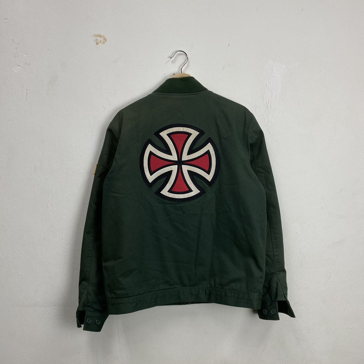 image of Supreme X Independent Bomber Jacket Ss12 in Green, Men's (Size Medium)