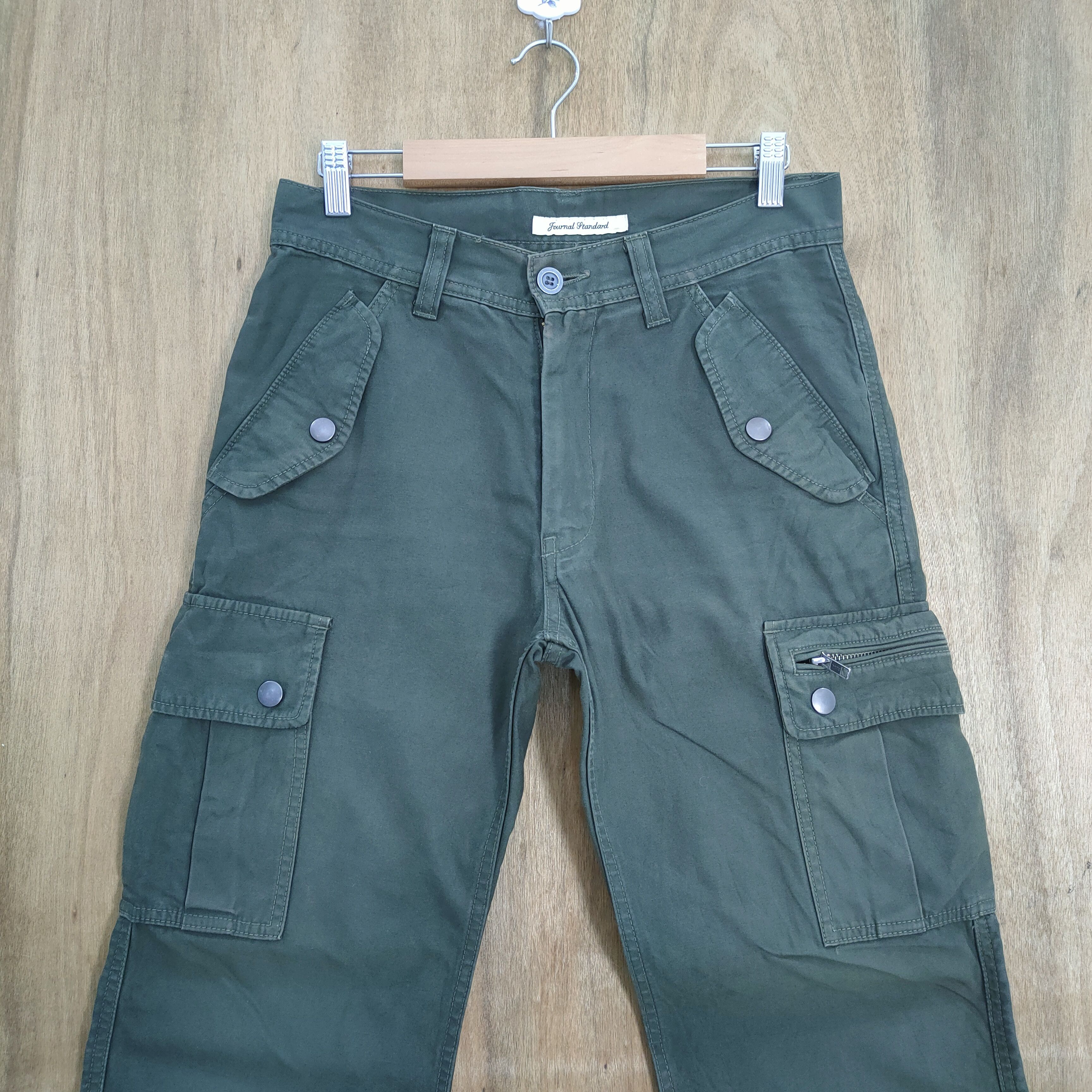 Japanese Brand VINTAGE JOURNAL GREEN CARGO PANTS Size US 30 / EU 46 - 2 Thumbnail