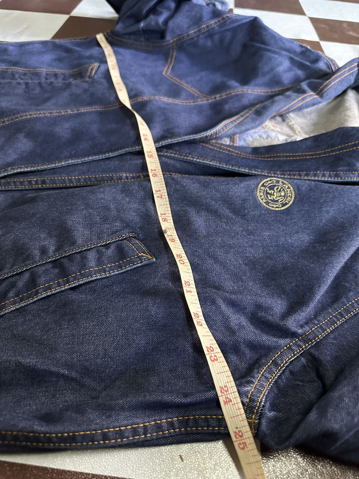 Lancel Lancel Paris big logo shawl collar blue denim jacket Size US L / EU 52-54 / 3 - 13 Thumbnail