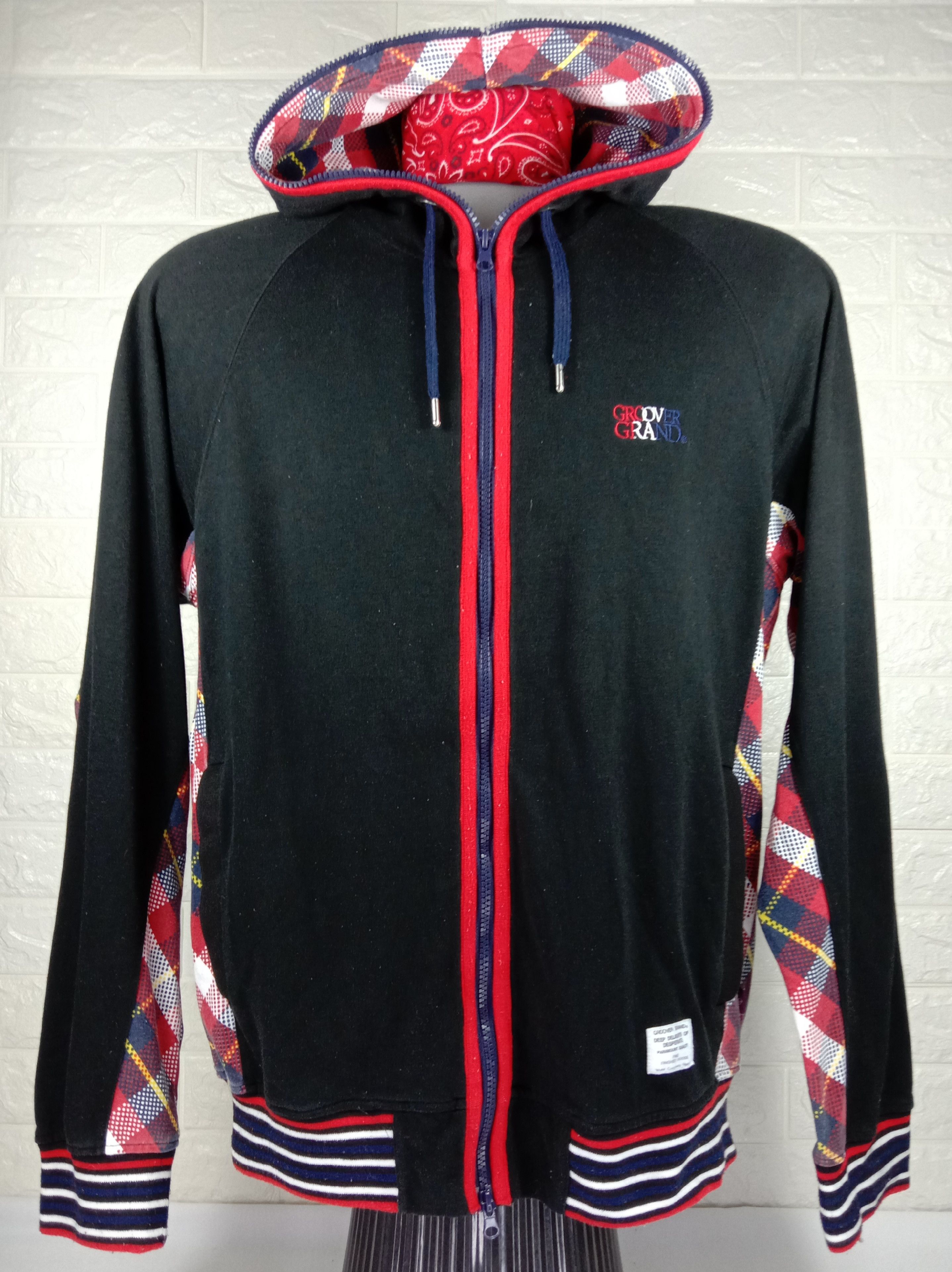 image of Vintage Groover Grand Hoodie Zipper Sweatshirt in Black, Men's (Size XL)