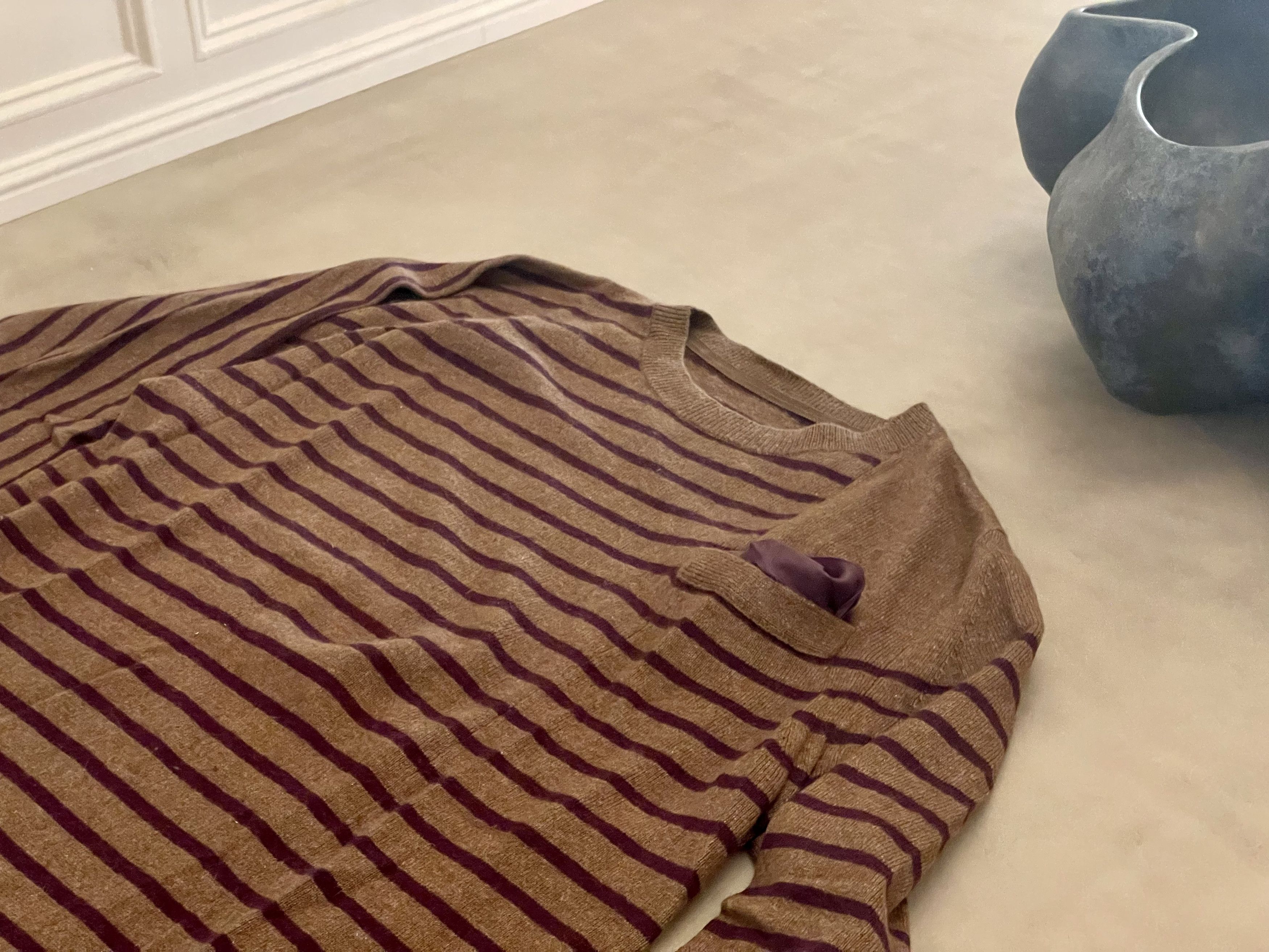 Sacai Sacai Stripe Sweater with Pocket Square Detail Size US S / EU 44-46 / 1 - 3 Thumbnail