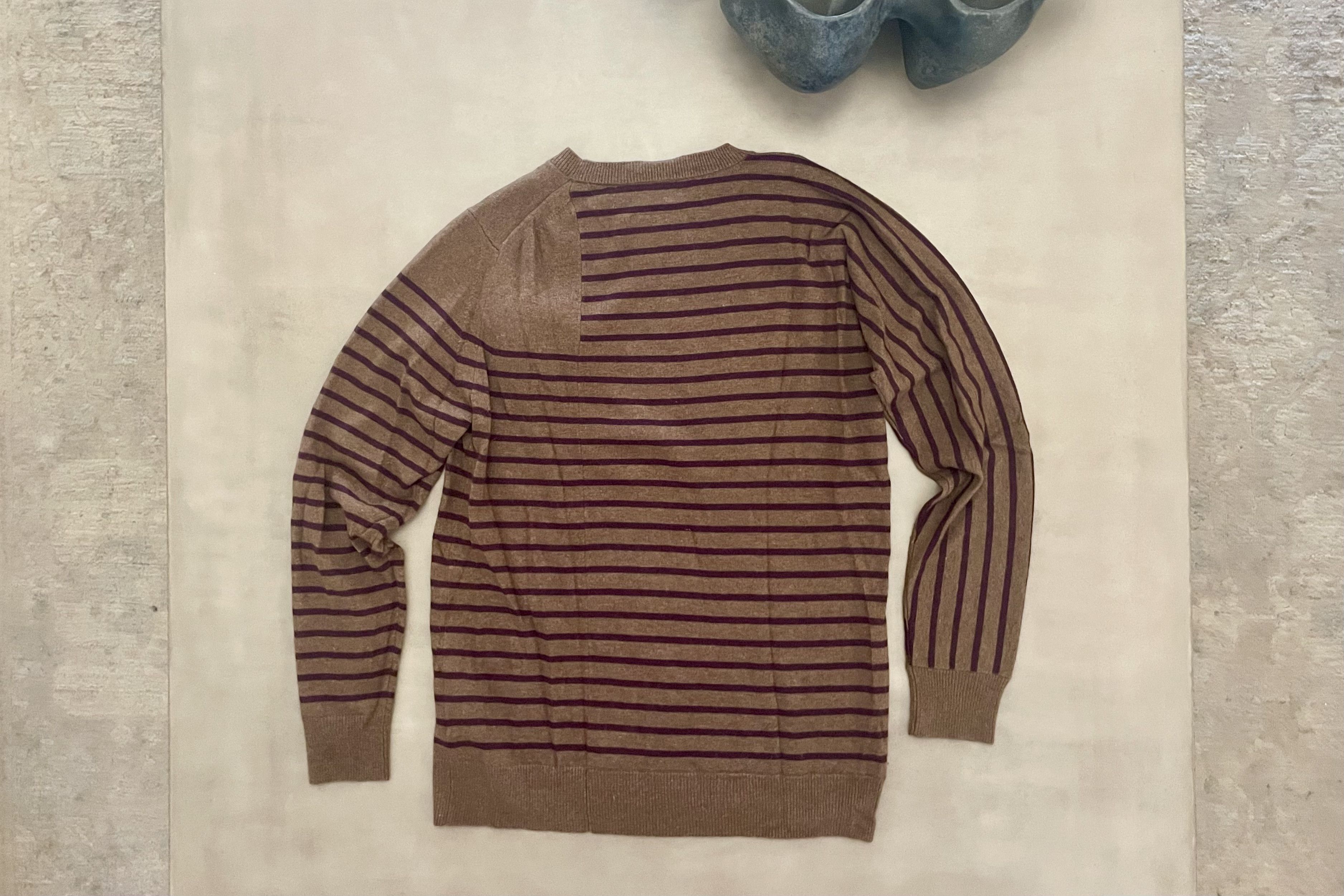 Sacai Sacai Stripe Sweater with Pocket Square Detail Size US S / EU 44-46 / 1 - 2 Thumbnail