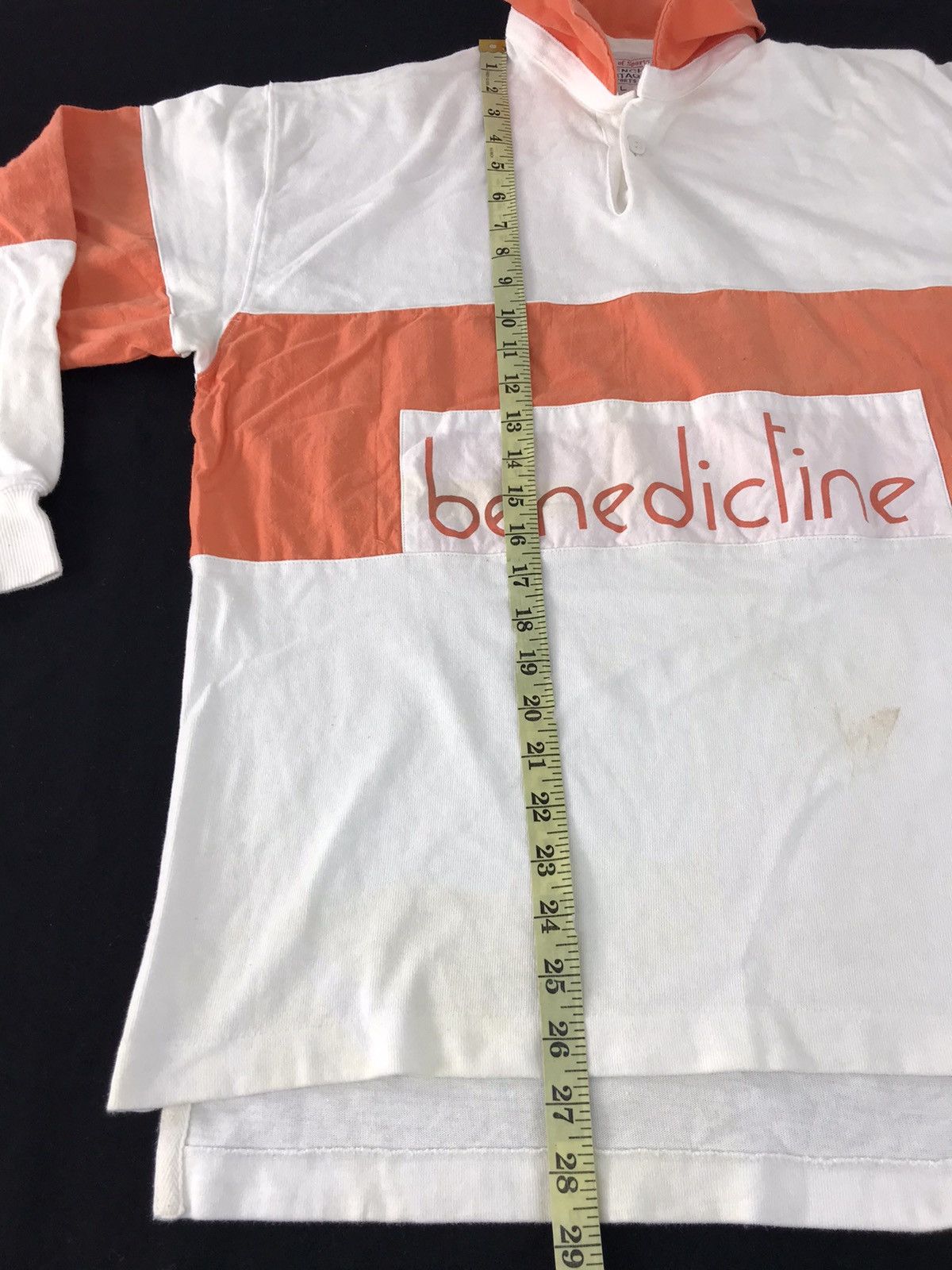 Japanese Brand × Vintage French Vintage Sport Benedictine Colour Block Polo Tee Size US L / EU 52-54 / 3 - 7 Thumbnail