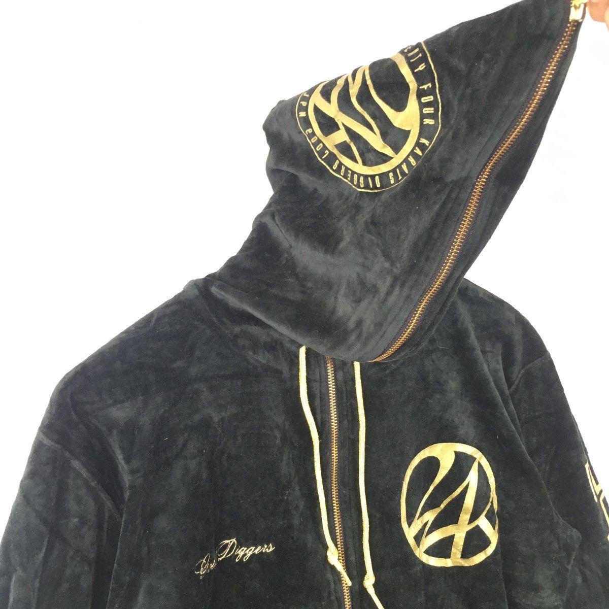 Japanese Brand Vintage Y2K 24 Karats Spellout Logo Velvet Fullzip Hoodie Size US M / EU 48-50 / 2 - 3 Thumbnail