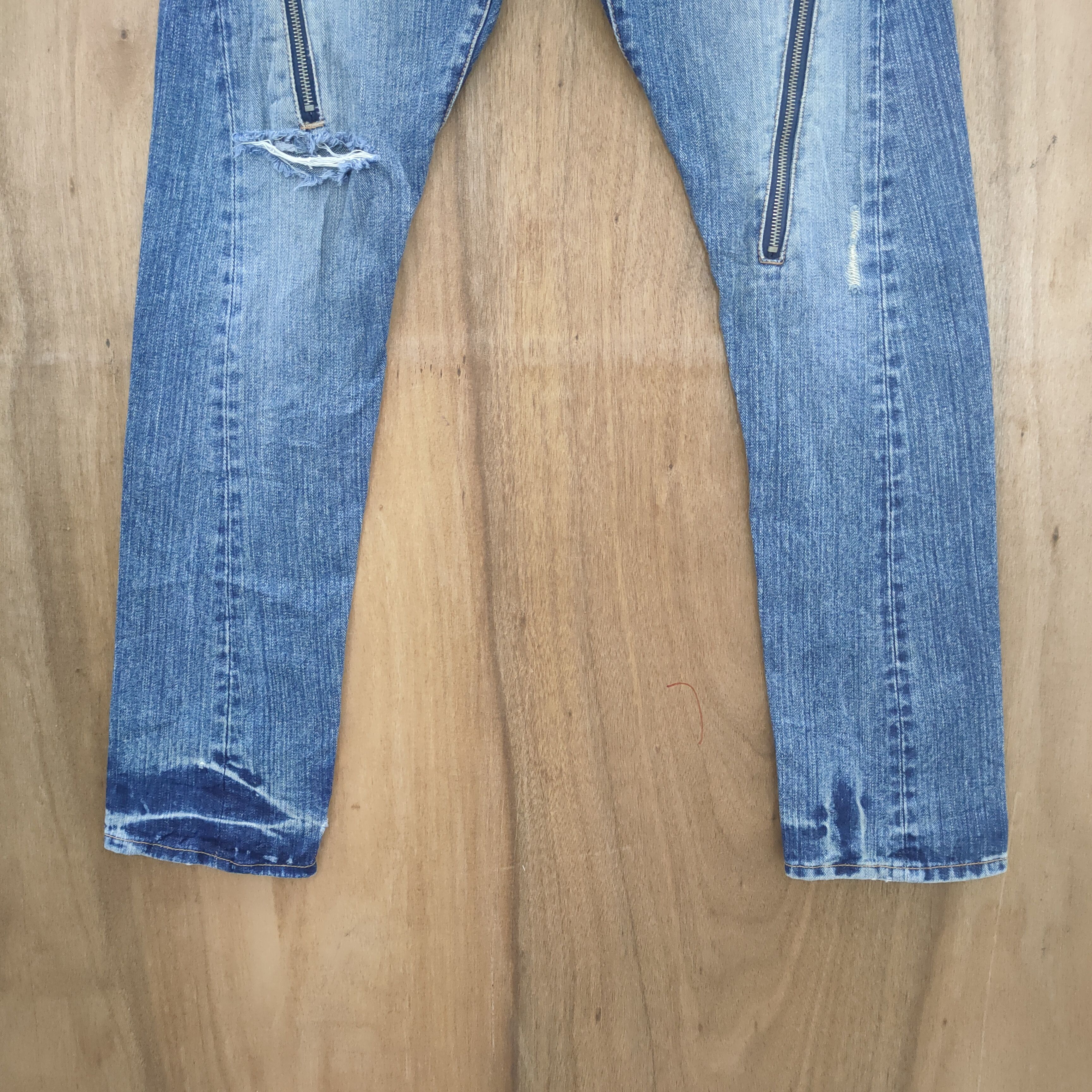 Japanese Brand DISTRESSED DENIM TETTSUP JEANS FADED RIPPED PANTS Size US 28 / EU 44 - 5 Thumbnail