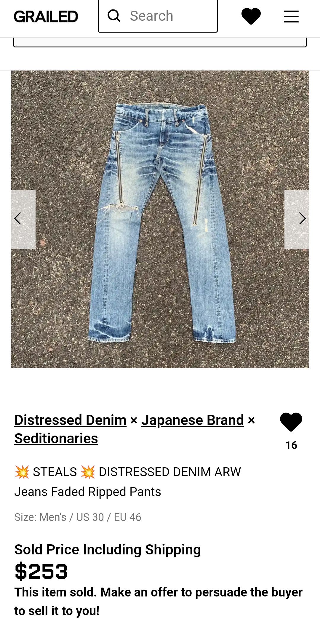 Japanese Brand DISTRESSED DENIM TETTSUP JEANS FADED RIPPED PANTS Size US 28 / EU 44 - 2 Thumbnail