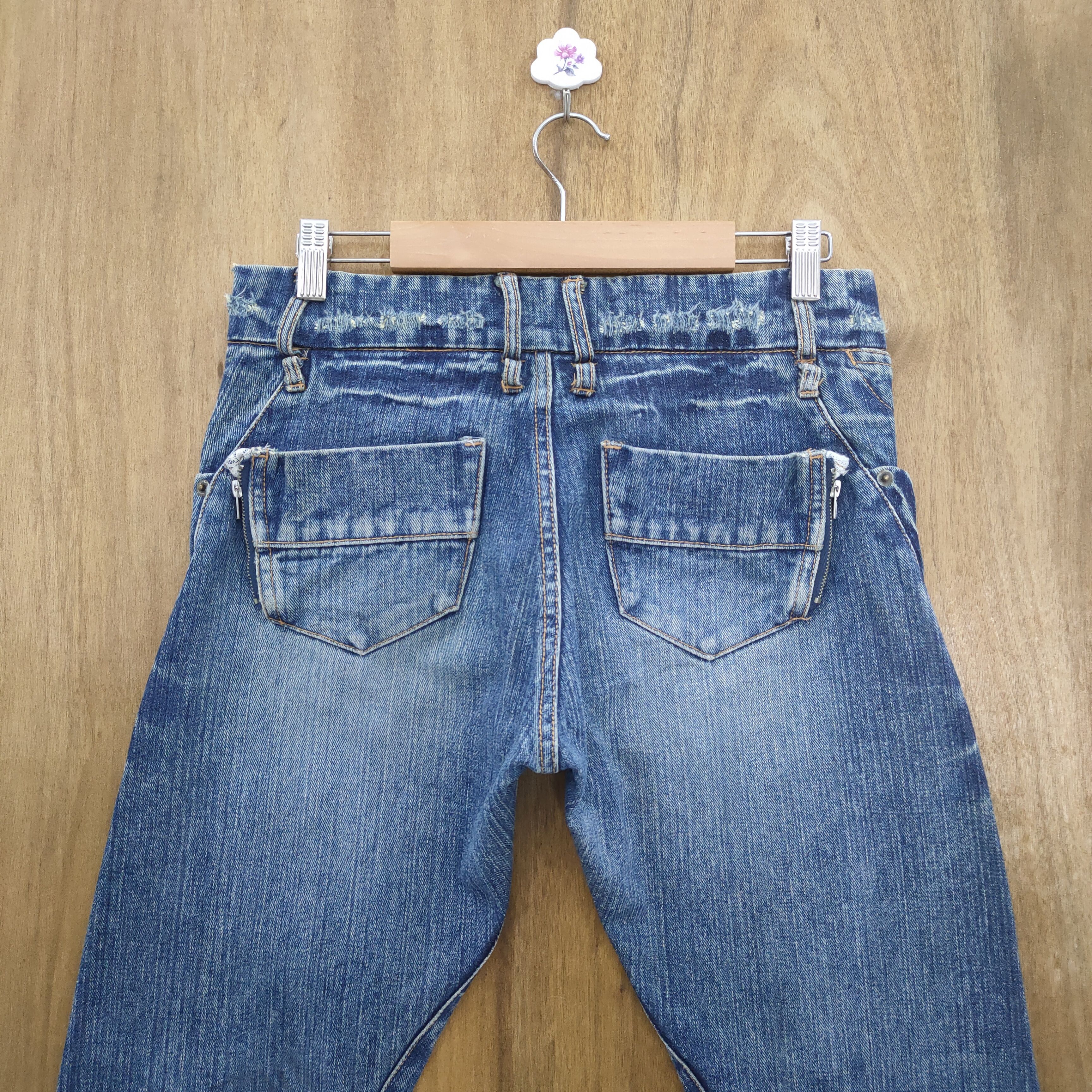 Japanese Brand DISTRESSED DENIM TETTSUP JEANS FADED RIPPED PANTS Size US 28 / EU 44 - 10 Thumbnail