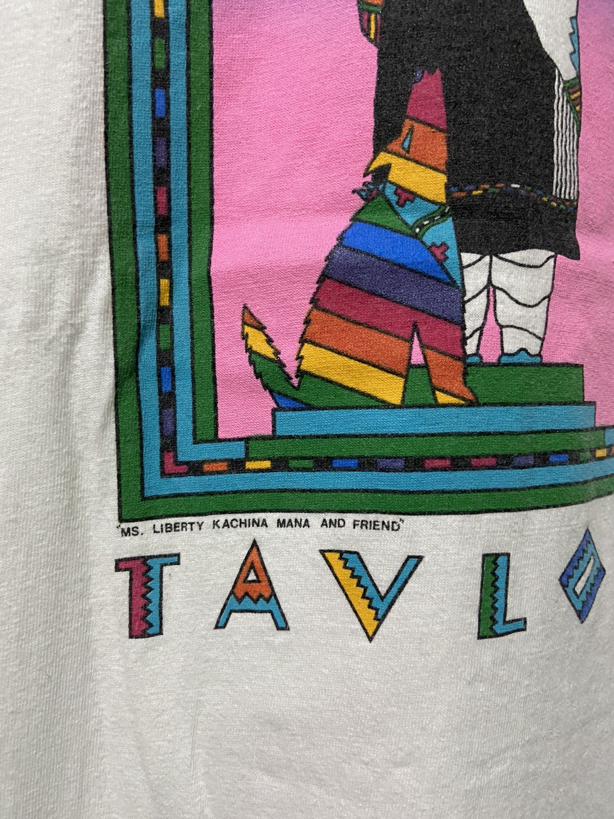 Fuck Art, Make Tees × Vintage 80s Art Tavlos Artist Ms.liberty kachina mana and friend M L Size US L / EU 52-54 / 3 - 4 Thumbnail