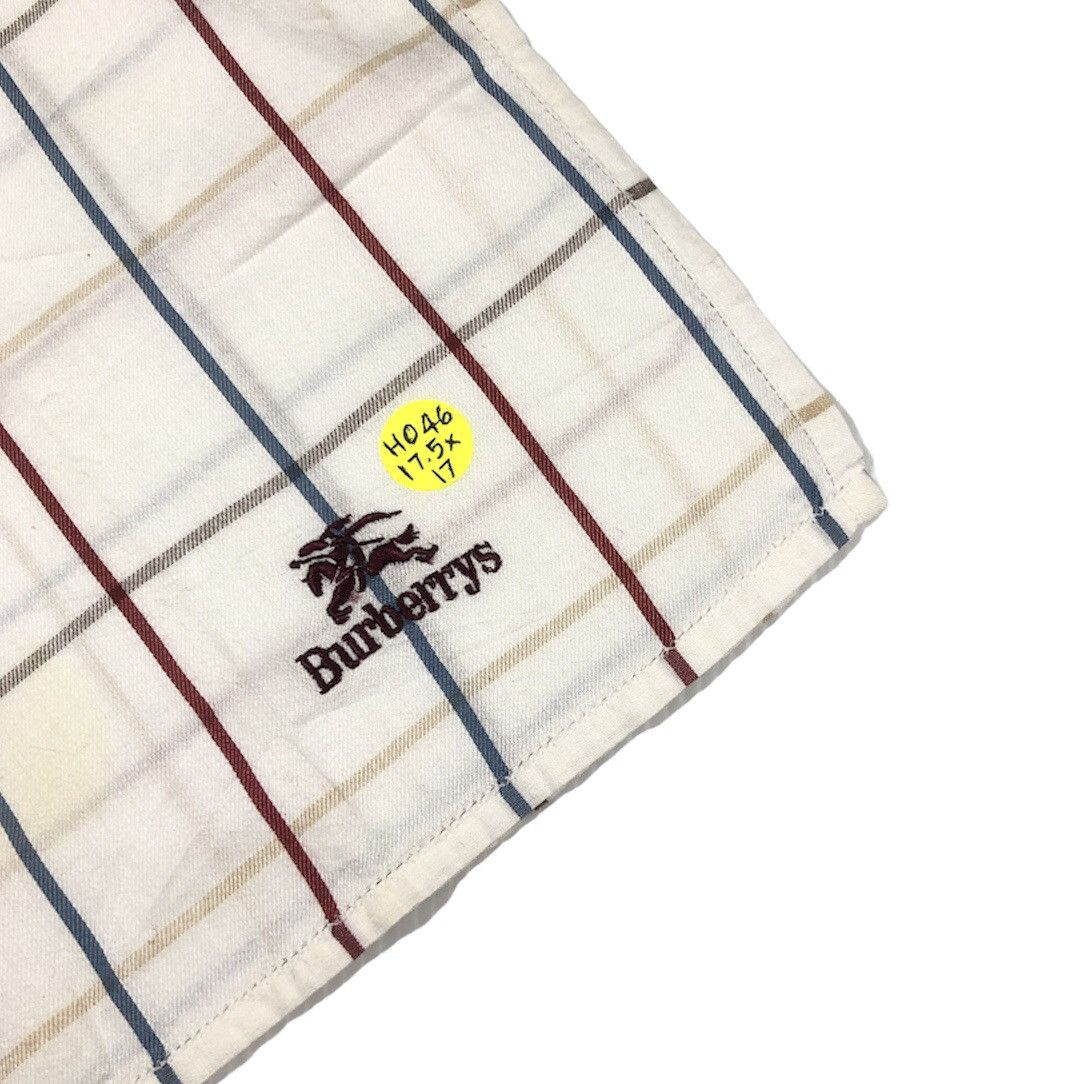 Burberry Burberrys Designer Checkered Handkerchief Pocketsquare Size ONE SIZE - 5 Thumbnail