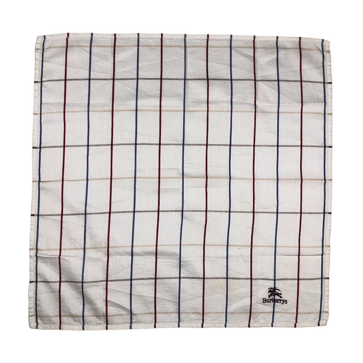 Burberry Burberrys Designer Checkered Handkerchief Pocketsquare Size ONE SIZE - 2 Thumbnail