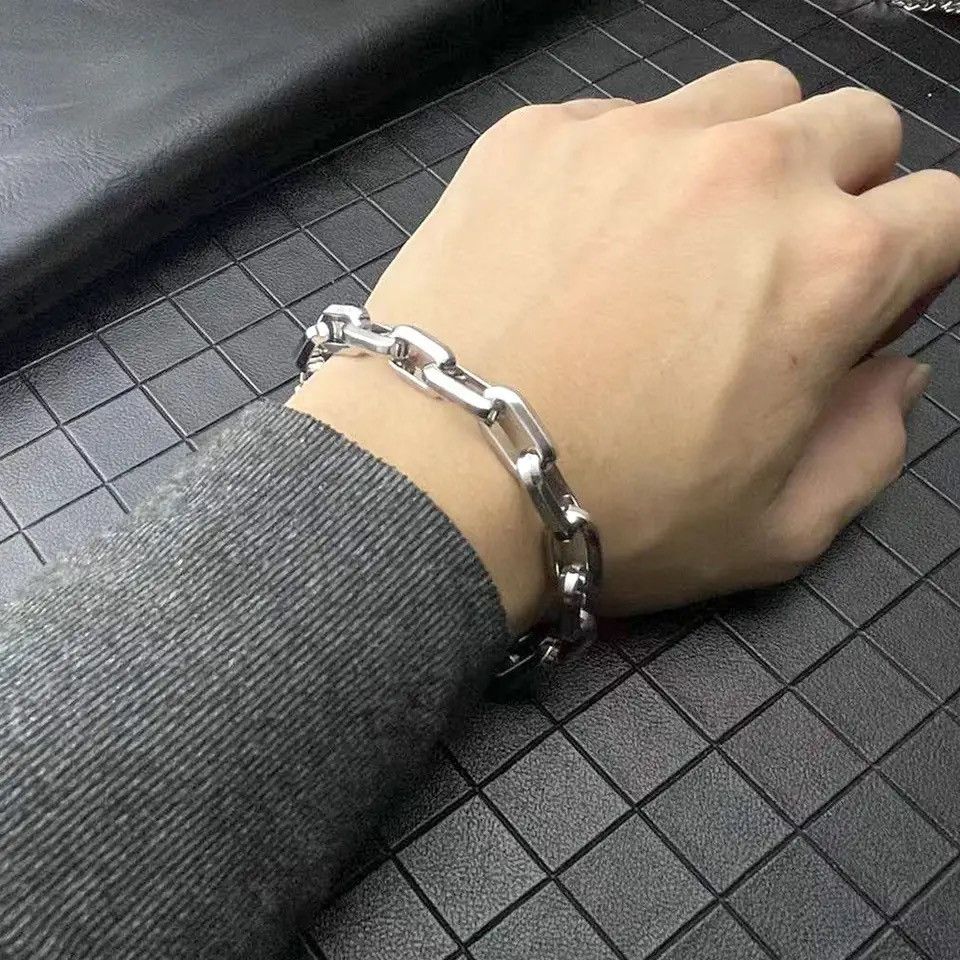 Jewelry Personality Locomotive Men Punk Rock Chain Bracelet Size ONE SIZE - 3 Thumbnail