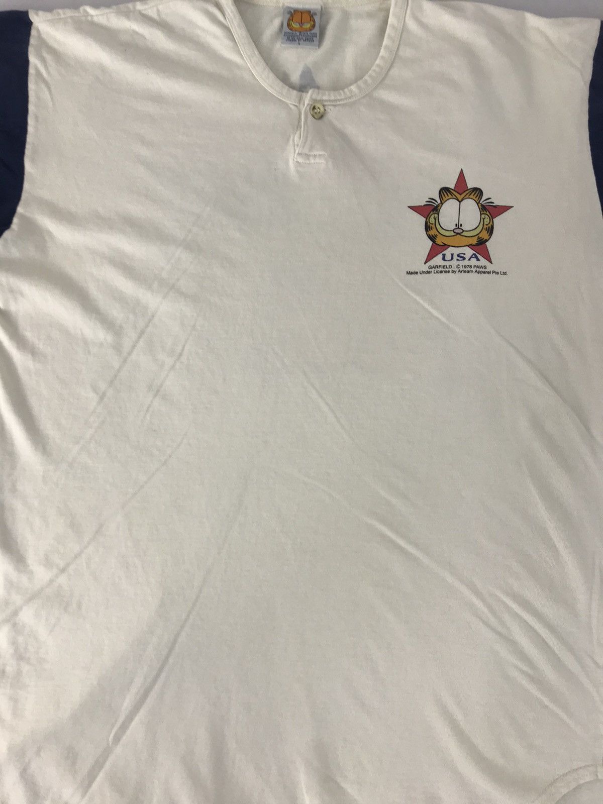 Vintage Vintage 90s Garfield Bored In The Usa Big Logo T-shirt Size US L / EU 52-54 / 3 - 8 Thumbnail