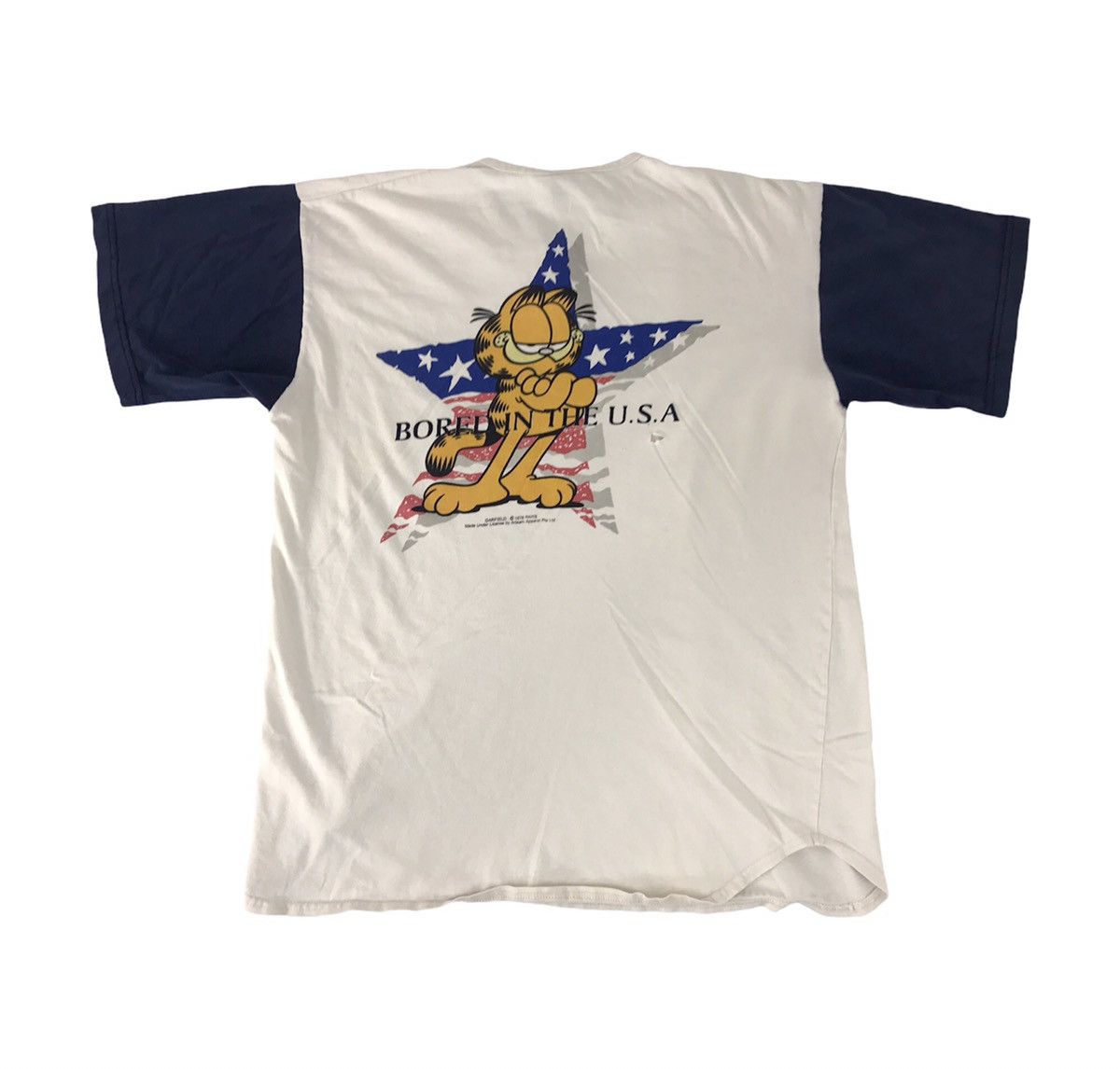 Vintage Vintage 90s Garfield Bored In The Usa Big Logo T-shirt Size US L / EU 52-54 / 3 - 1 Thumbnail