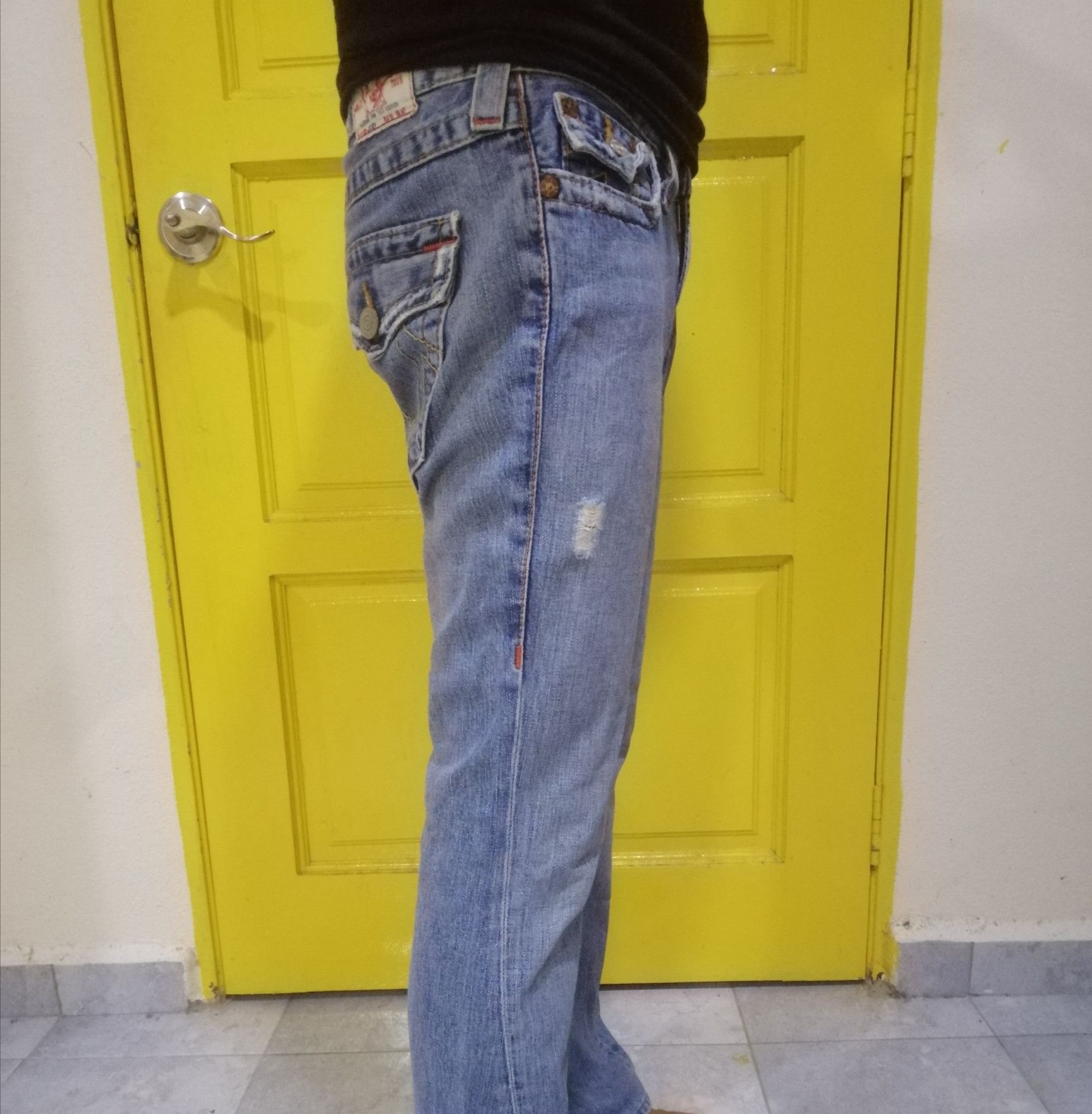 True Religion × Vintage Vintage True Religion Distressed Bootcut Jeans Size US 30 / EU 46 - 16 Thumbnail