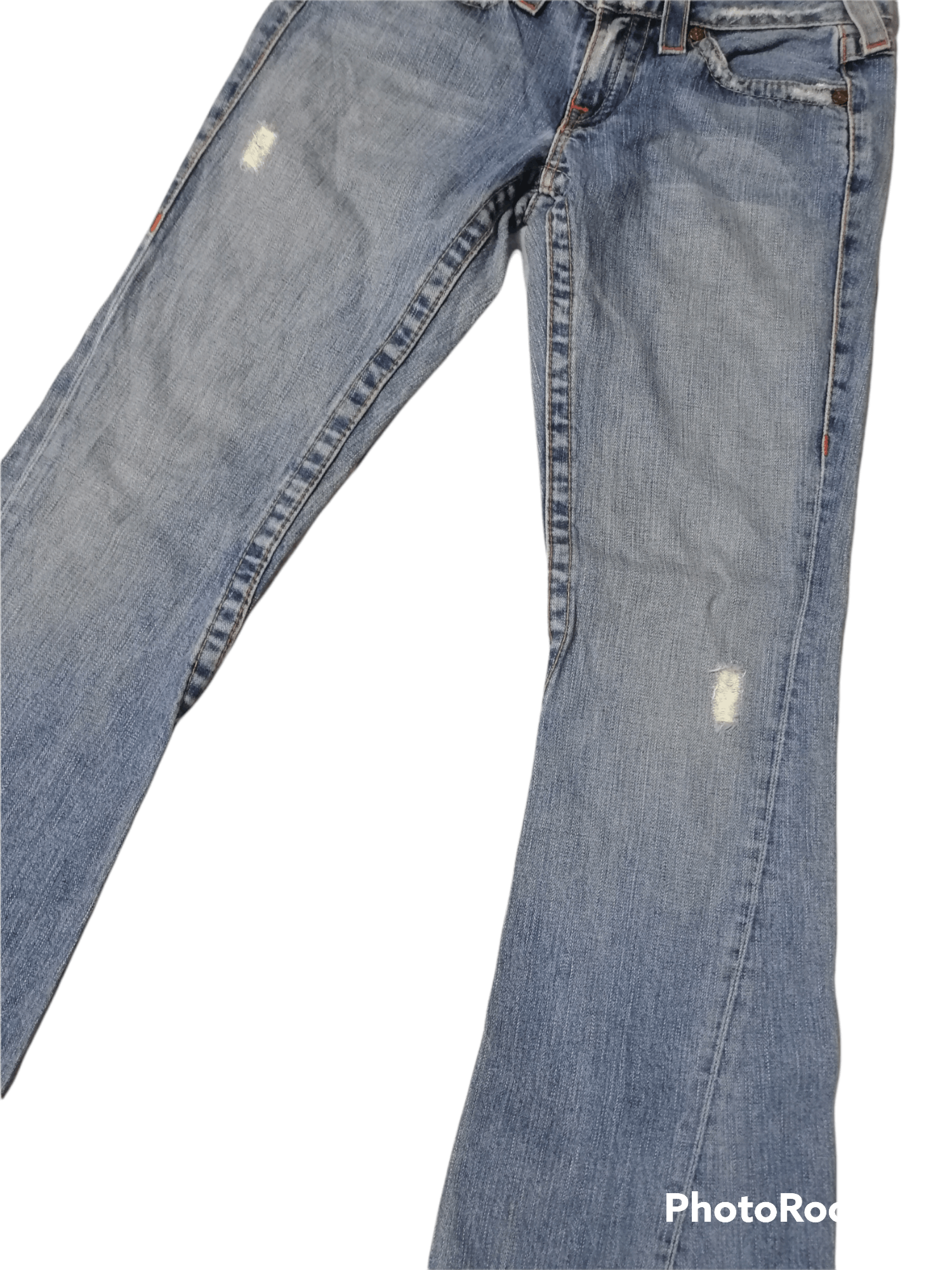 True Religion × Vintage Vintage True Religion Distressed Bootcut Jeans Size US 30 / EU 46 - 3 Thumbnail