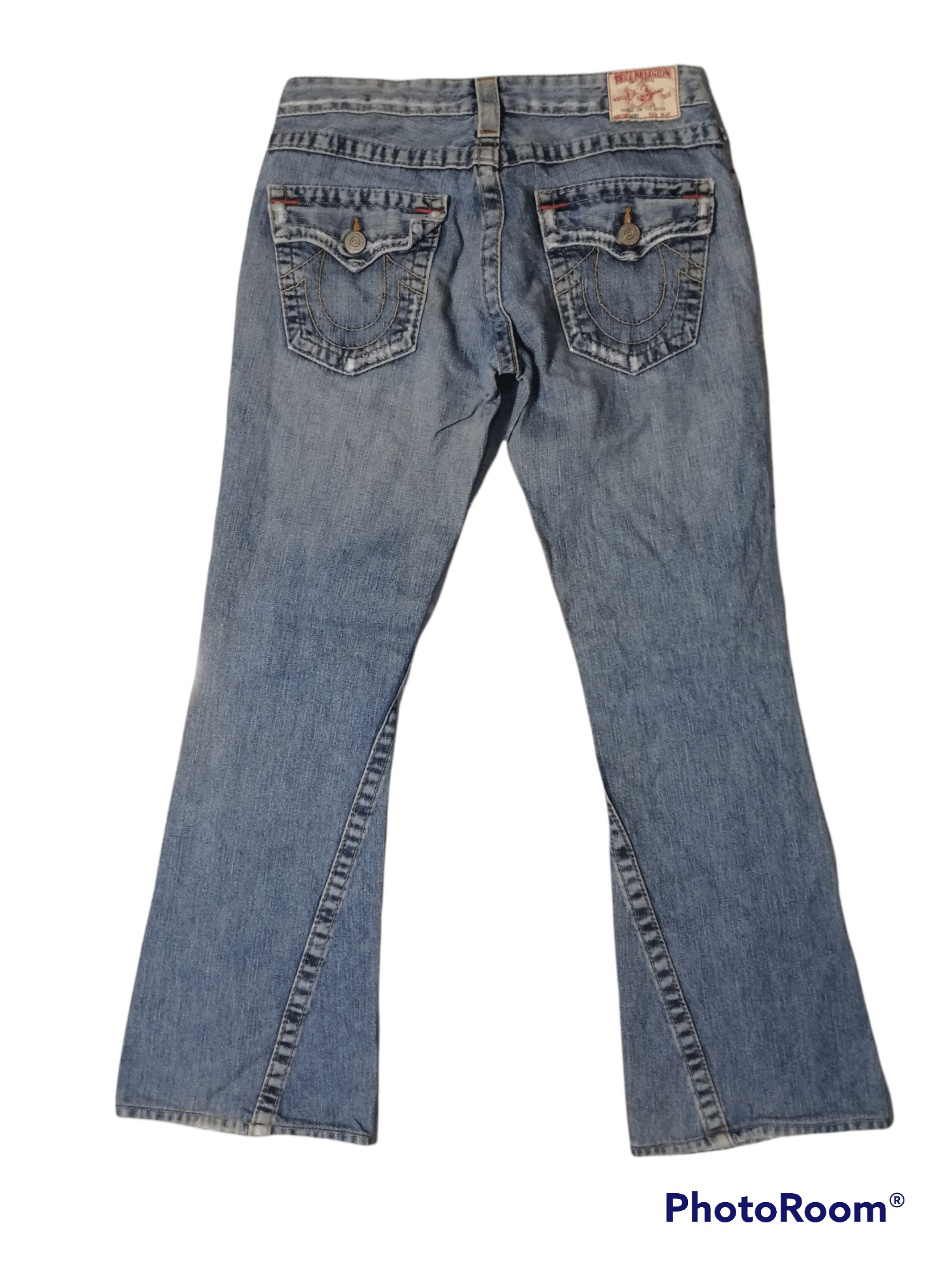 True Religion × Vintage Vintage True Religion Distressed Bootcut Jeans Size US 30 / EU 46 - 4 Thumbnail