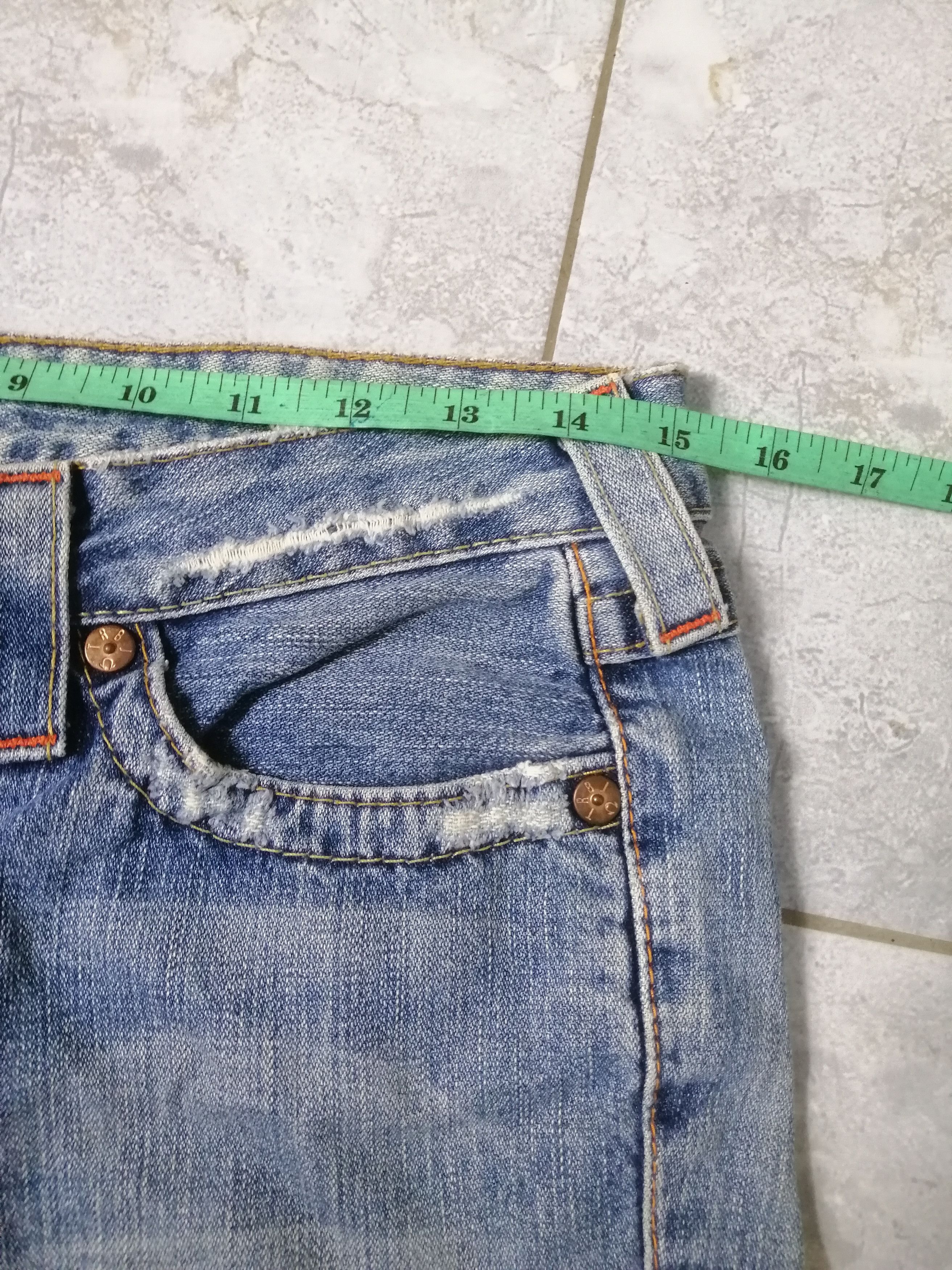 True Religion × Vintage Vintage True Religion Distressed Bootcut Jeans Size US 30 / EU 46 - 9 Thumbnail