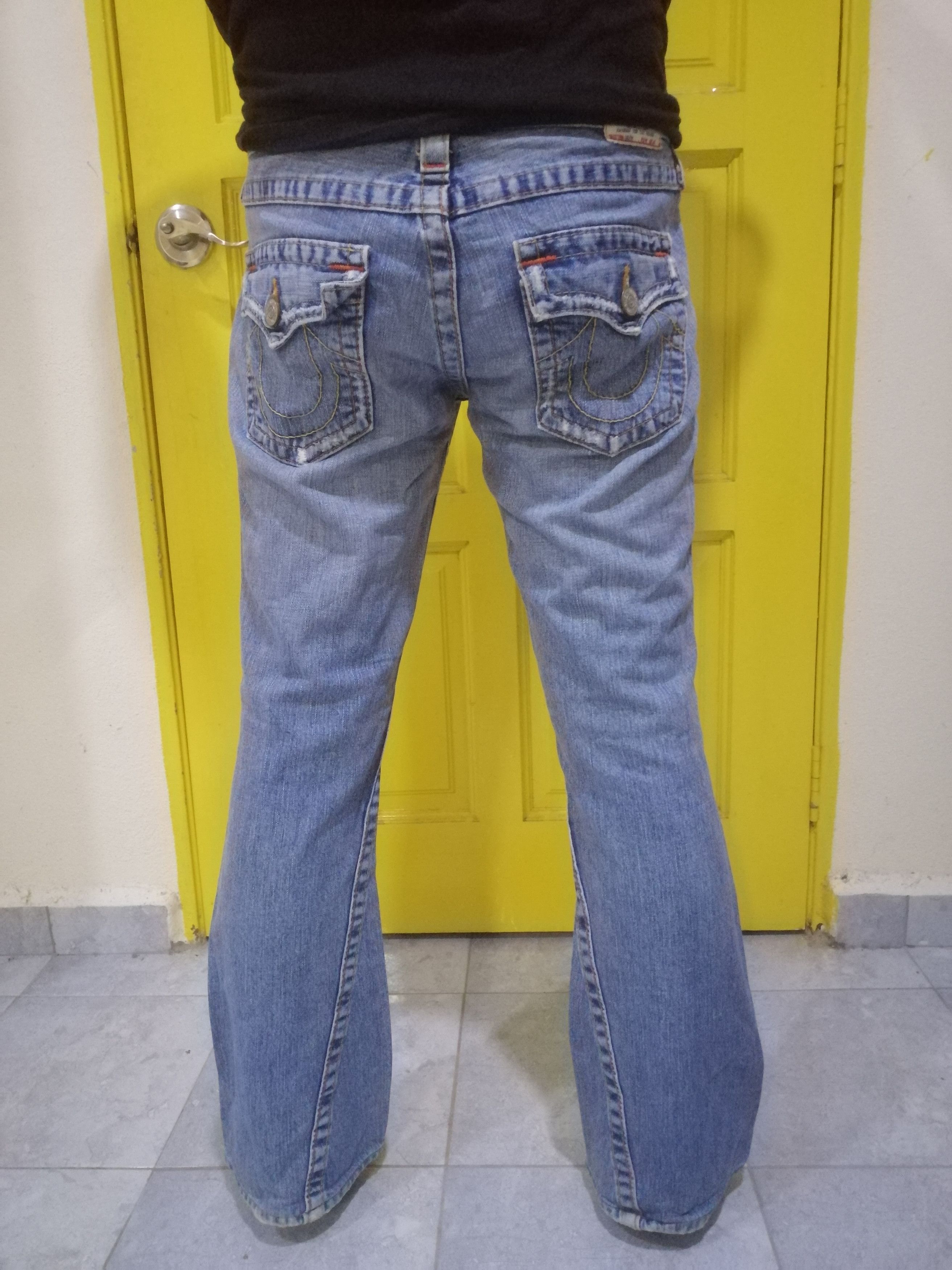 True Religion × Vintage Vintage True Religion Distressed Bootcut Jeans Size US 30 / EU 46 - 15 Thumbnail