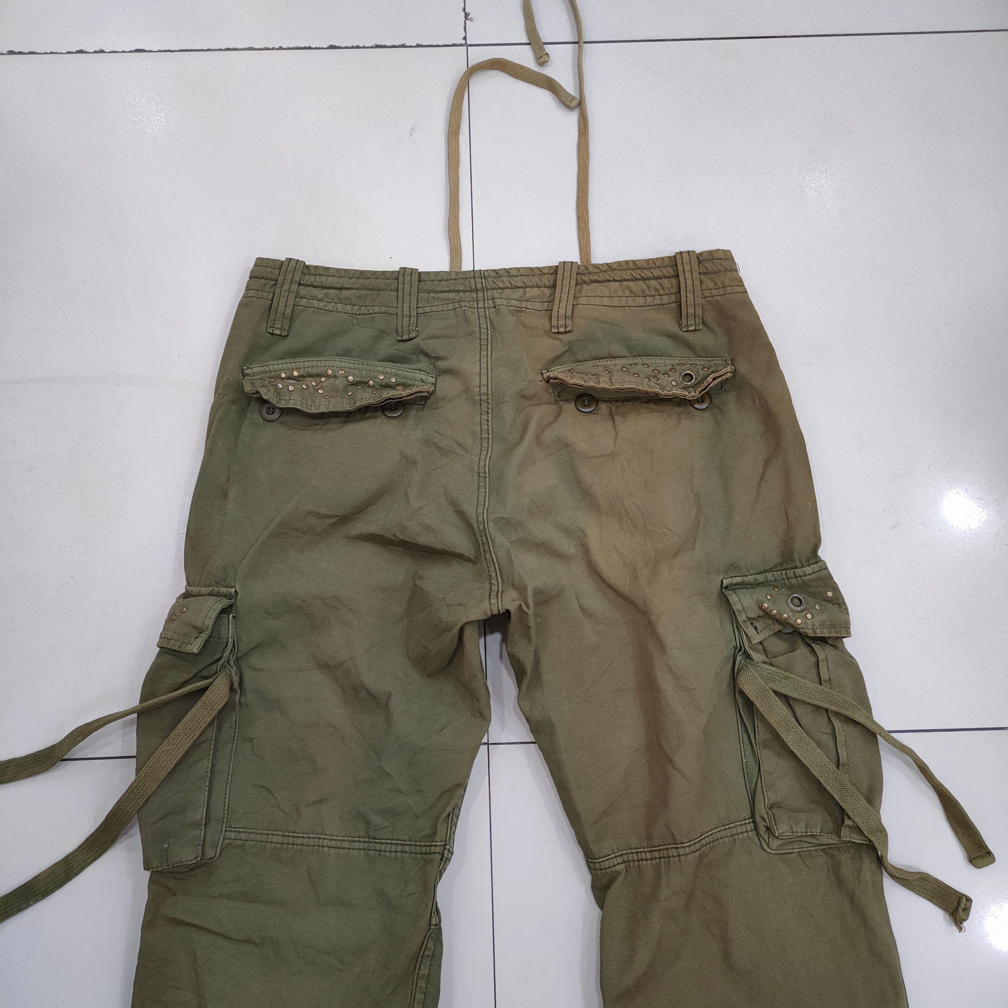Japanese Brand VINTAGE FADED BONDAGE CARGO PANTS Size US 32 / EU 48 - 10 Thumbnail