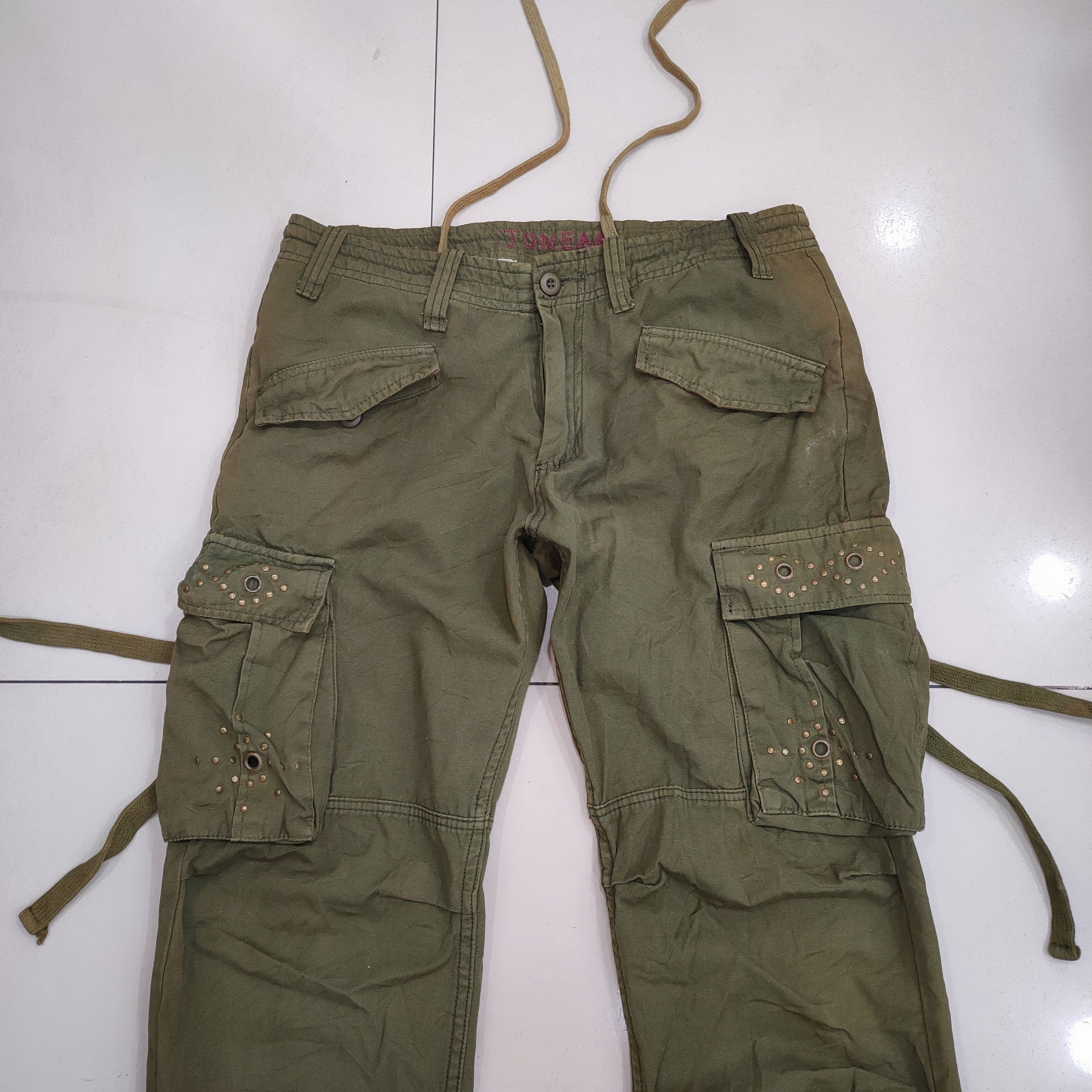 Japanese Brand VINTAGE FADED BONDAGE CARGO PANTS Size US 32 / EU 48 - 5 Thumbnail